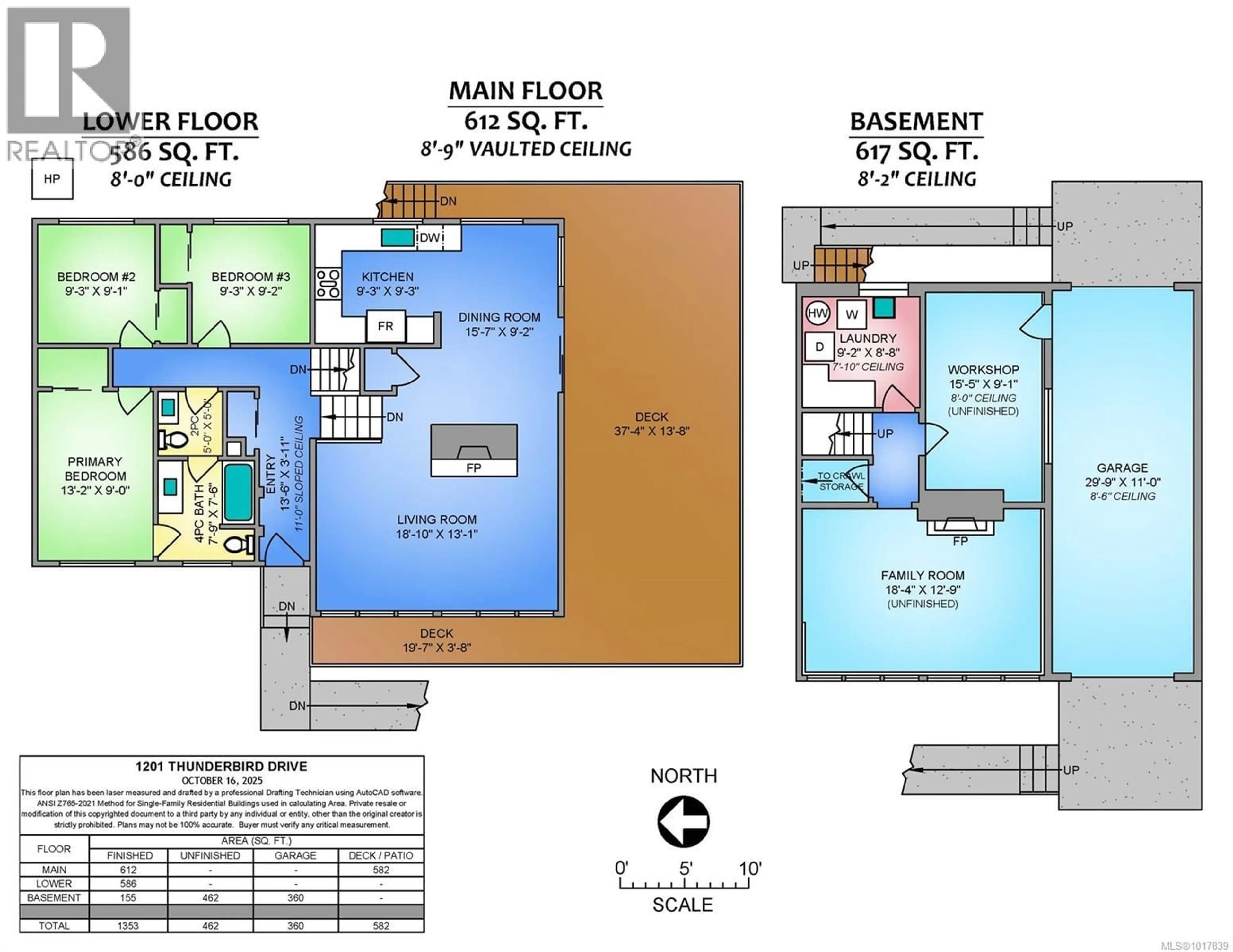Floor plan for 1201 THUNDERBIRD DRIVE, Nanaimo British Columbia V9S2P4