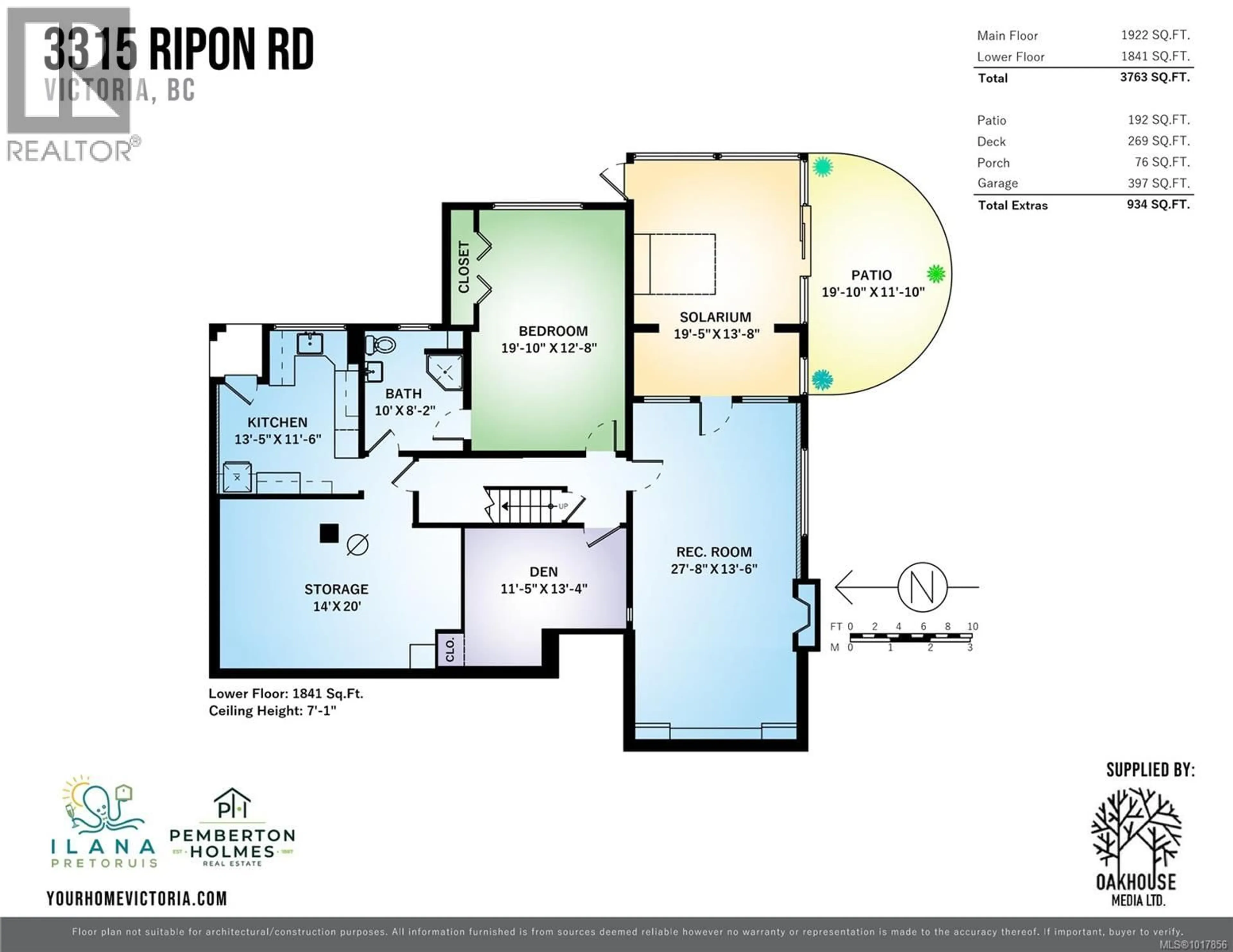 Floor plan for 3315 RIPON ROAD, Oak Bay British Columbia V8R6G6