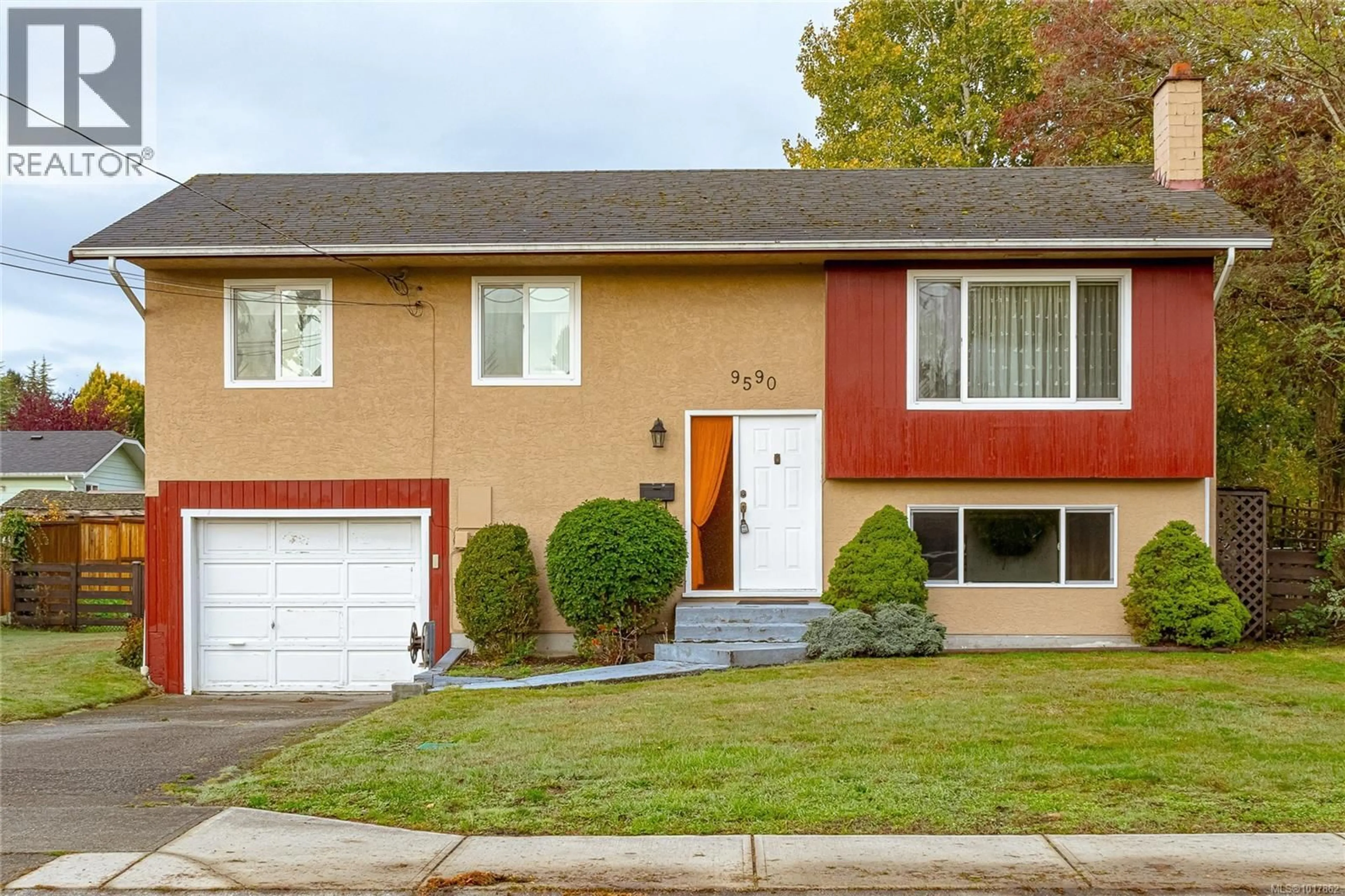 Home with vinyl exterior material, street for 9590 EPCO DRIVE, Sidney British Columbia V8L2T2
