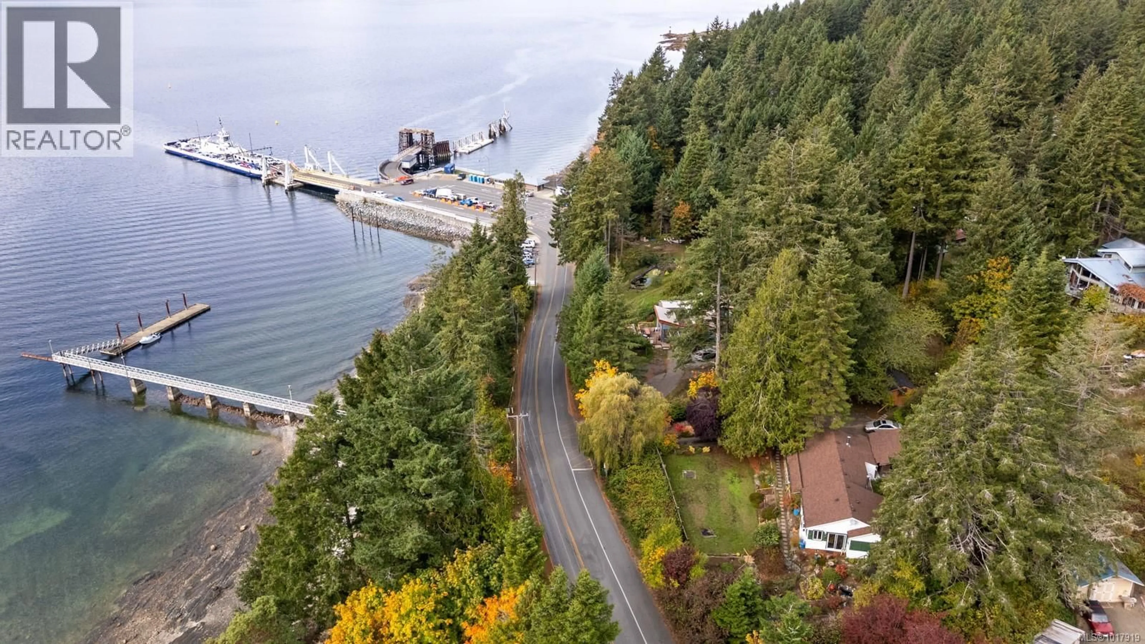 A pic from outside/outdoor area/front of a property/back of a property/a pic from drone, water/lake/river/ocean view for 3296 DENMAN ROAD, Denman Island British Columbia V0R1T0