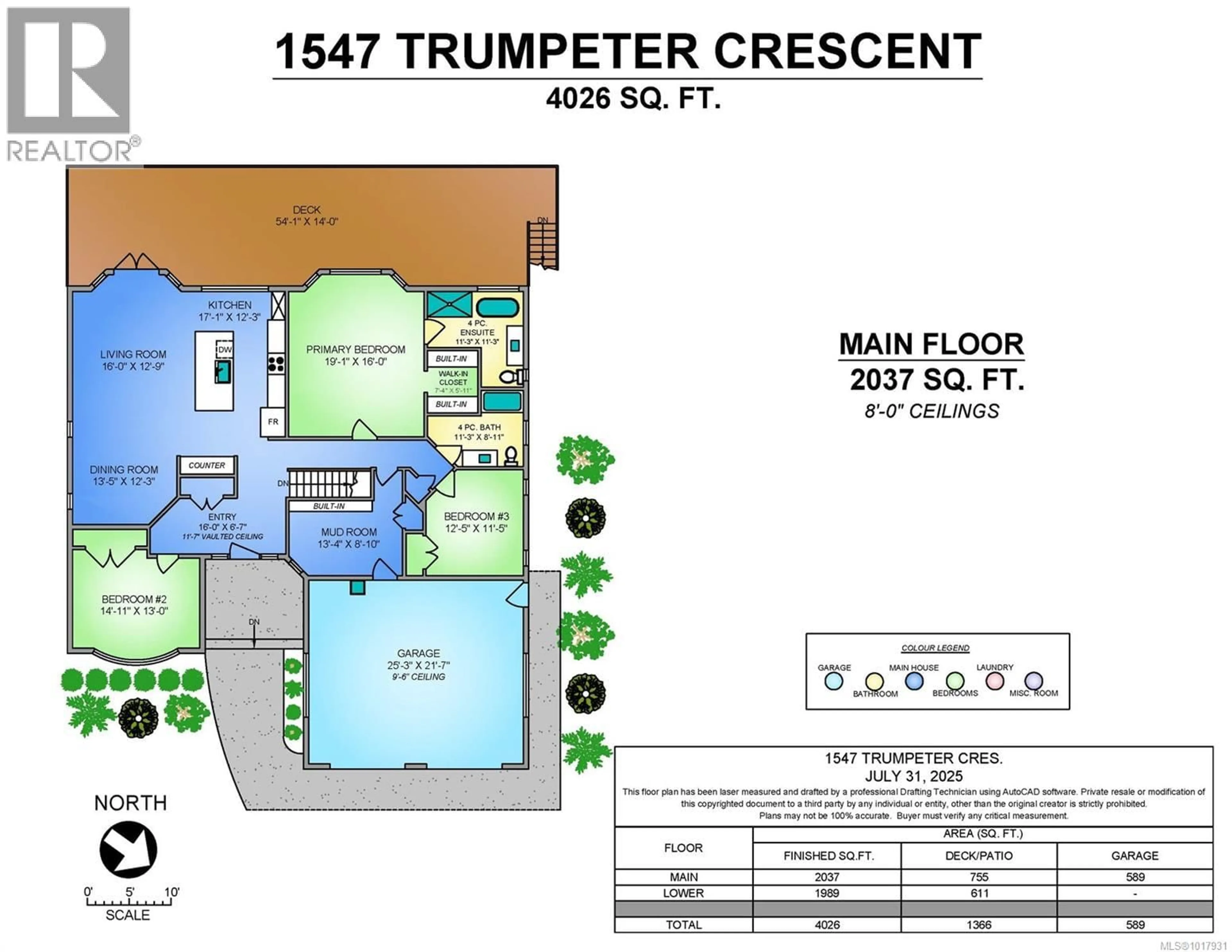 Floor plan for 1547 TRUMPETER CRESCENT, Courtenay British Columbia V9N8W6