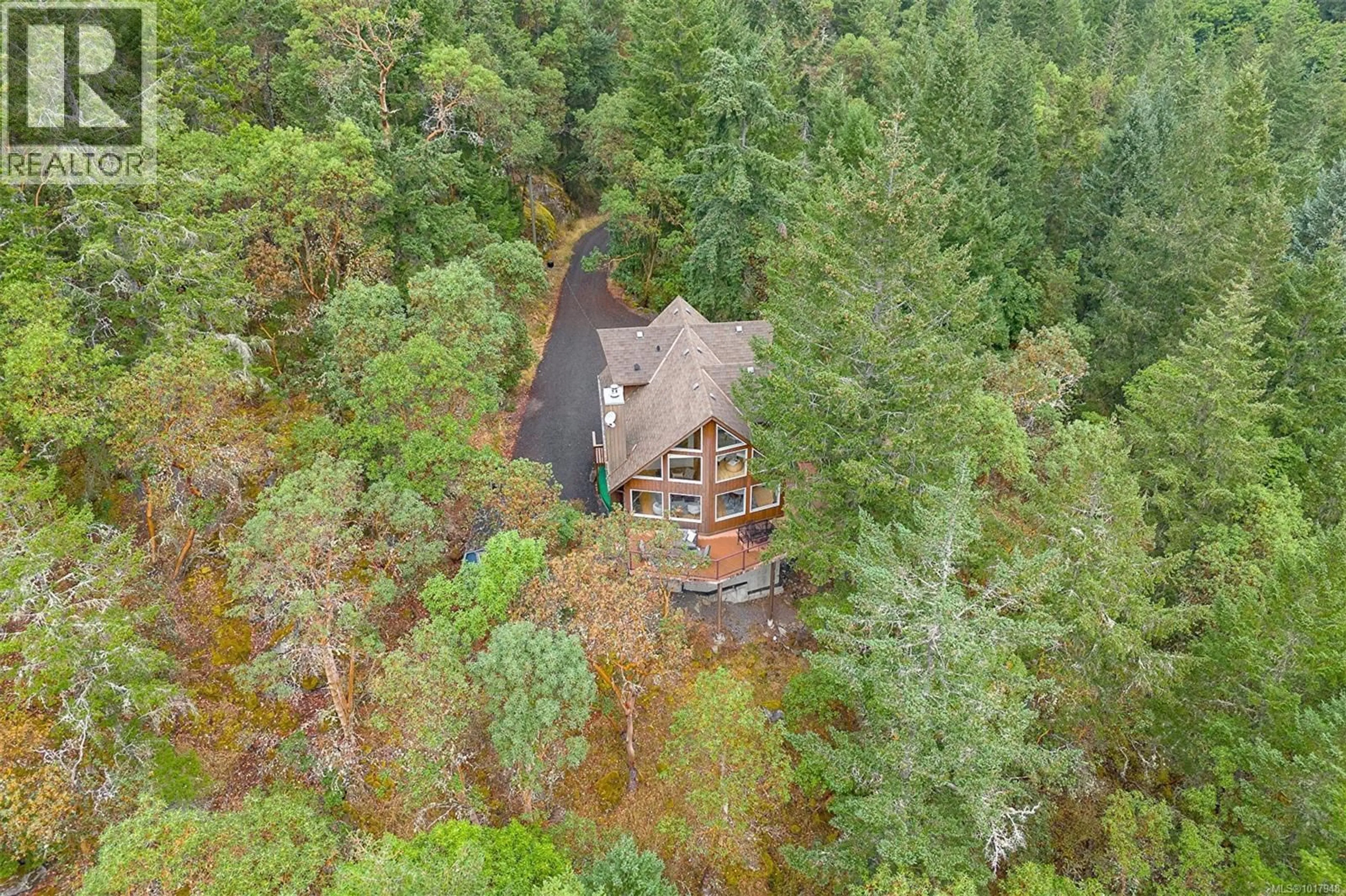 A pic from outside/outdoor area/front of a property/back of a property/a pic from drone, forest/trees view for 3715 MUNN ROAD, Highlands British Columbia V9E1C8