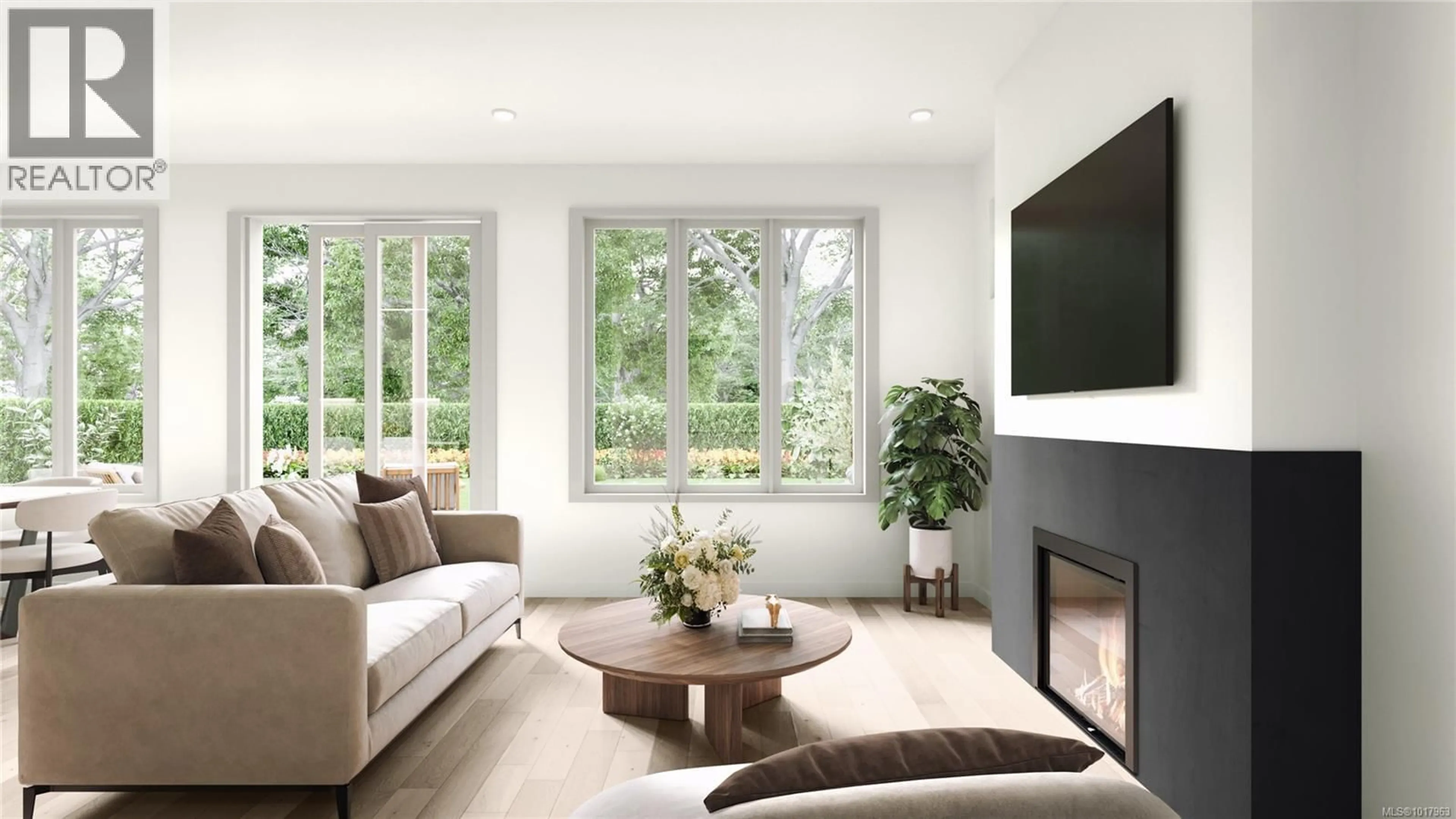 Living room with furniture, wood/laminate floor for Proposed 3 - 3333 HENDERSON ROAD, Oak Bay British Columbia V8P5A5