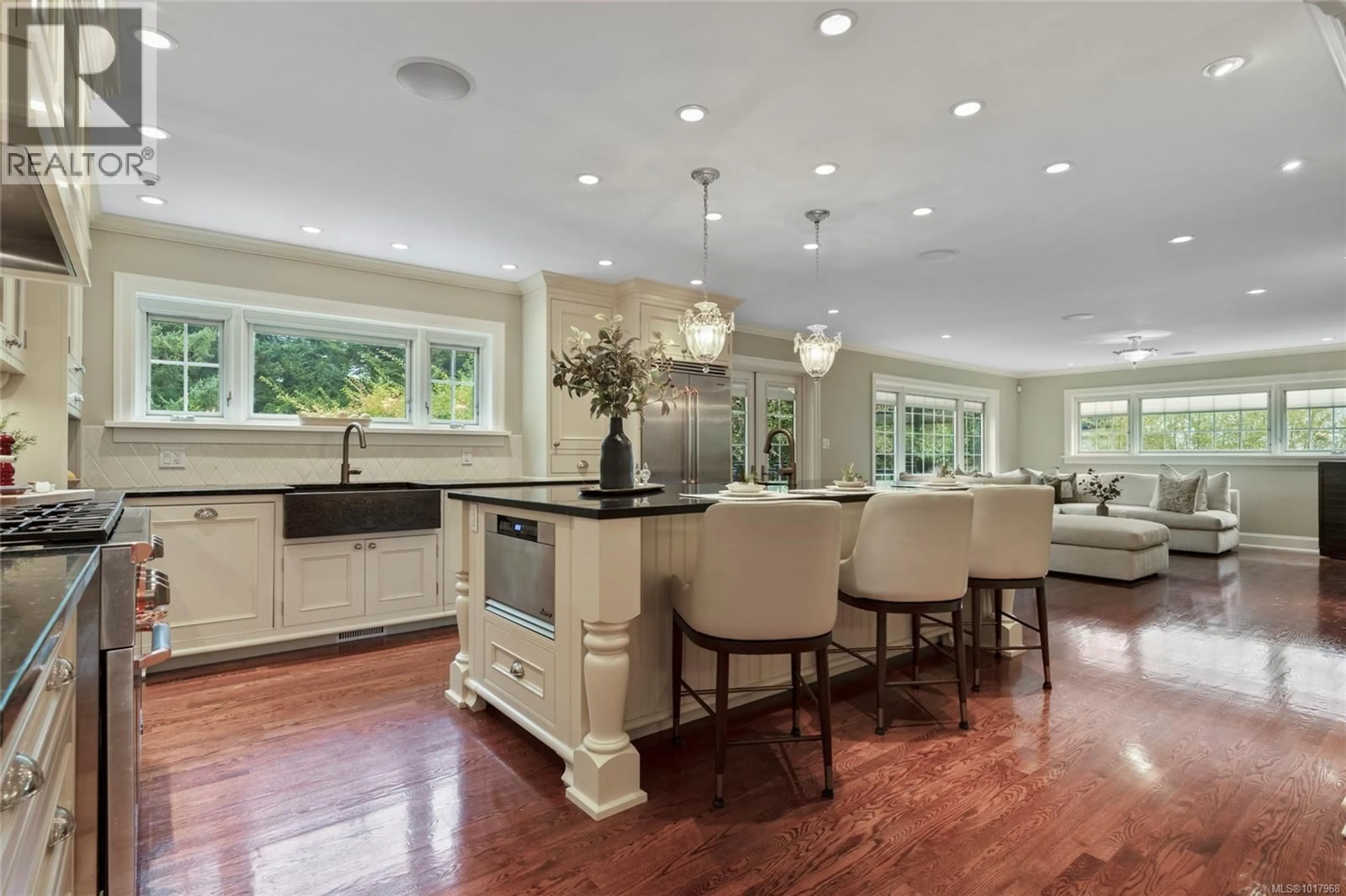 Open concept kitchen, ceramic/tile floor for 1690 ASH ROAD, Saanich British Columbia V8N2T5