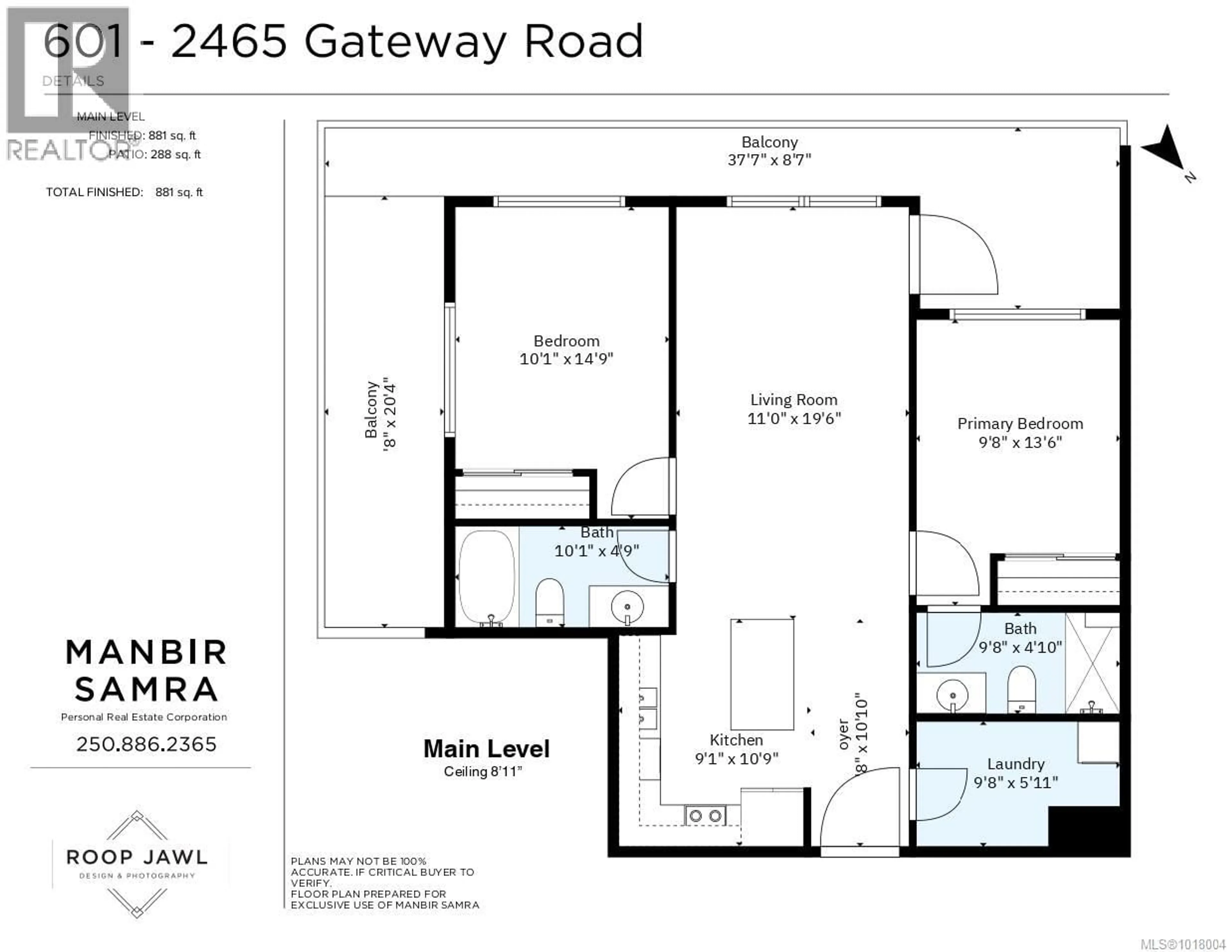 Floor plan for 601 - 2465 GATEWAY ROAD, Langford British Columbia V9B6R1