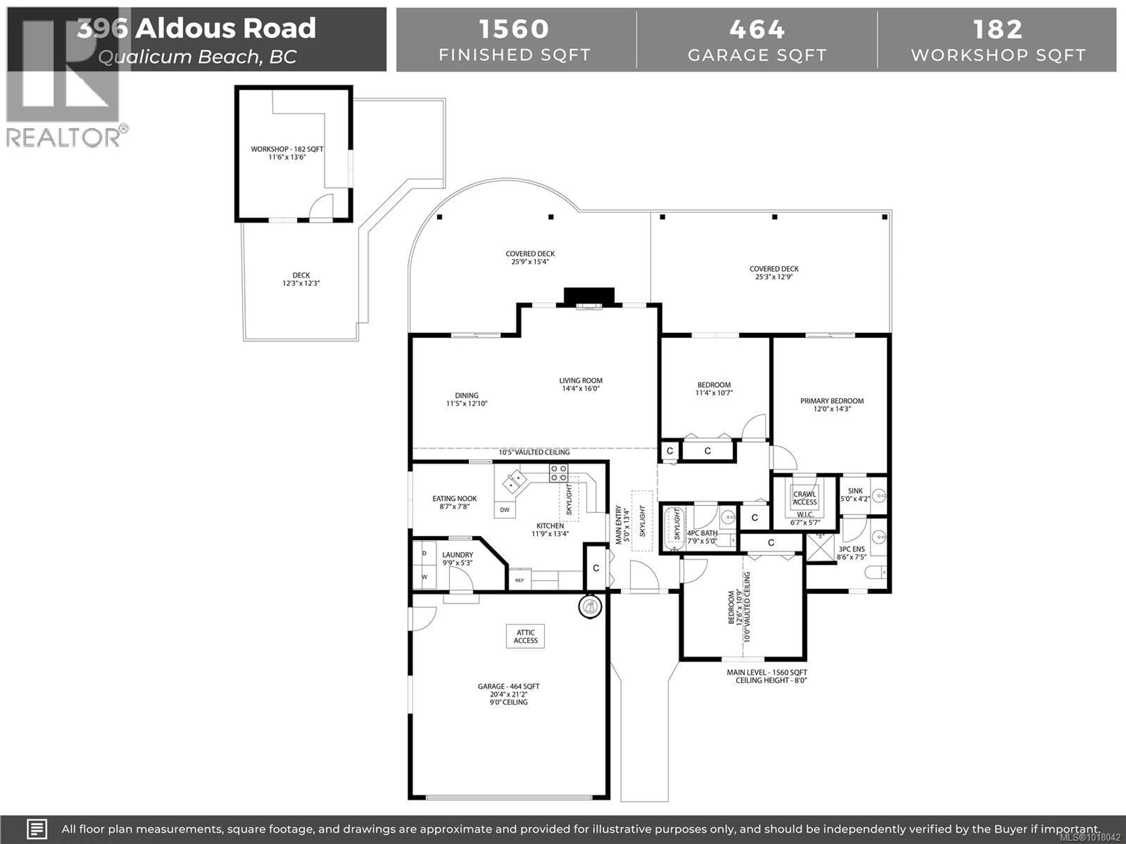 Floor plan for 396 ALDOUS ROAD, Qualicum Beach British Columbia V9K1M1