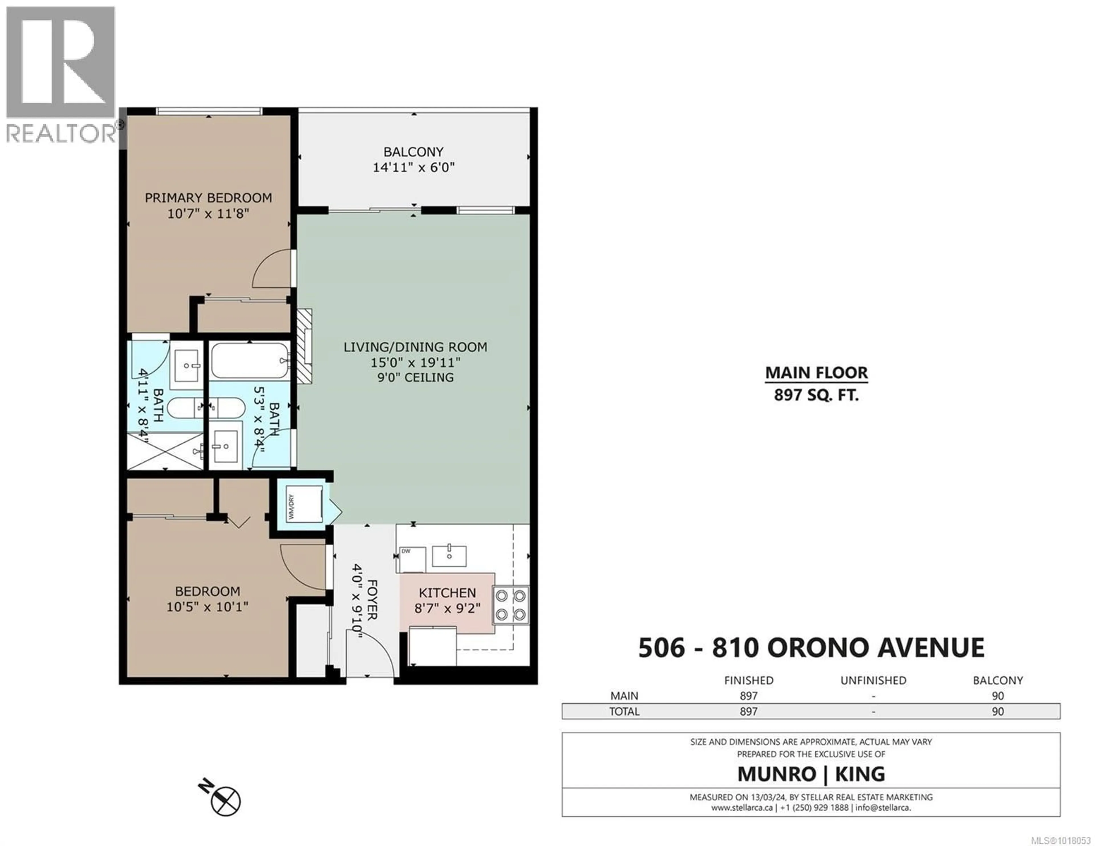 Floor plan for 506 - 810 ORONO AVENUE, Langford British Columbia V9B6Y9