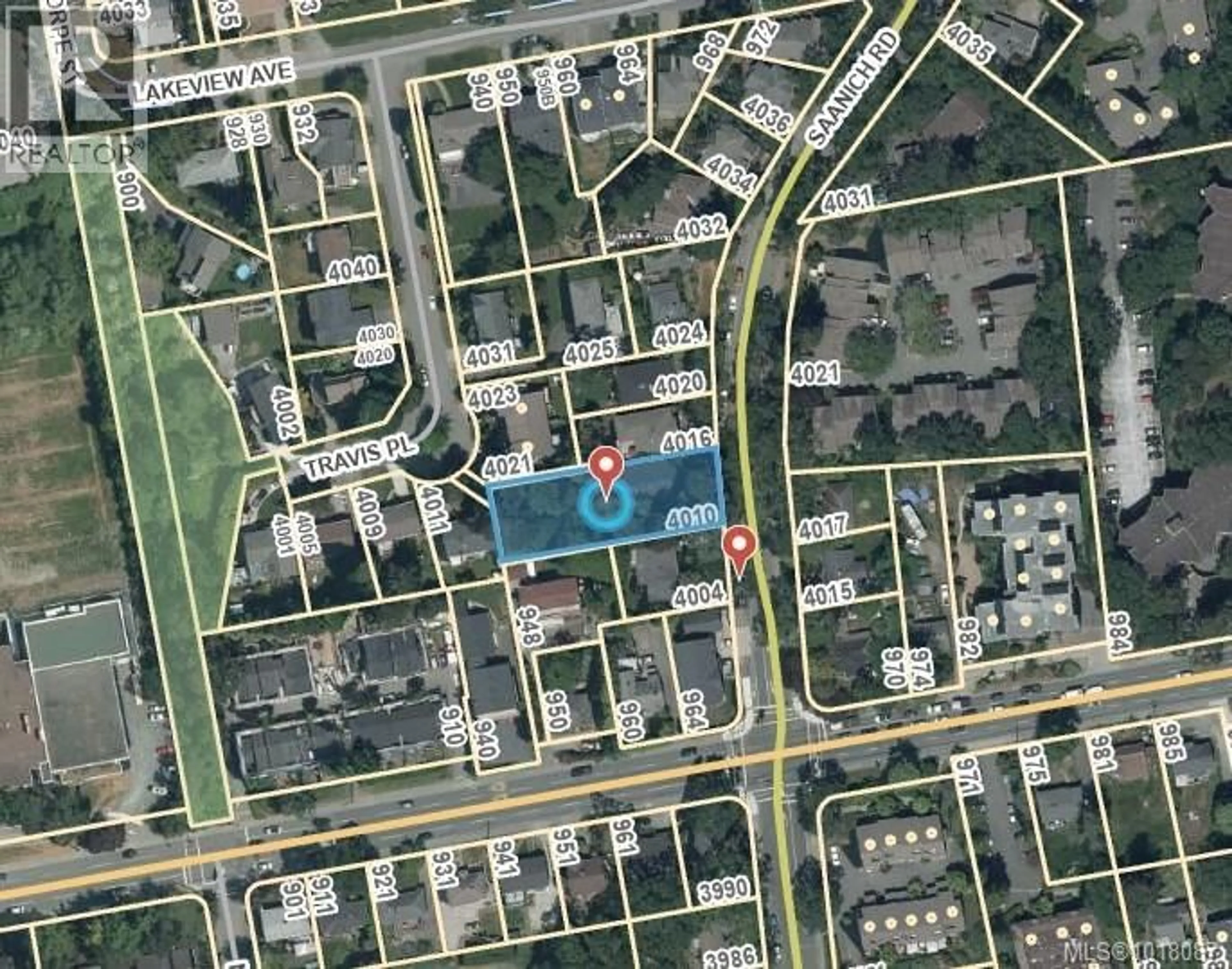 Picture of a map for 4010 SAANICH ROAD, Saanich British Columbia V8N1X3