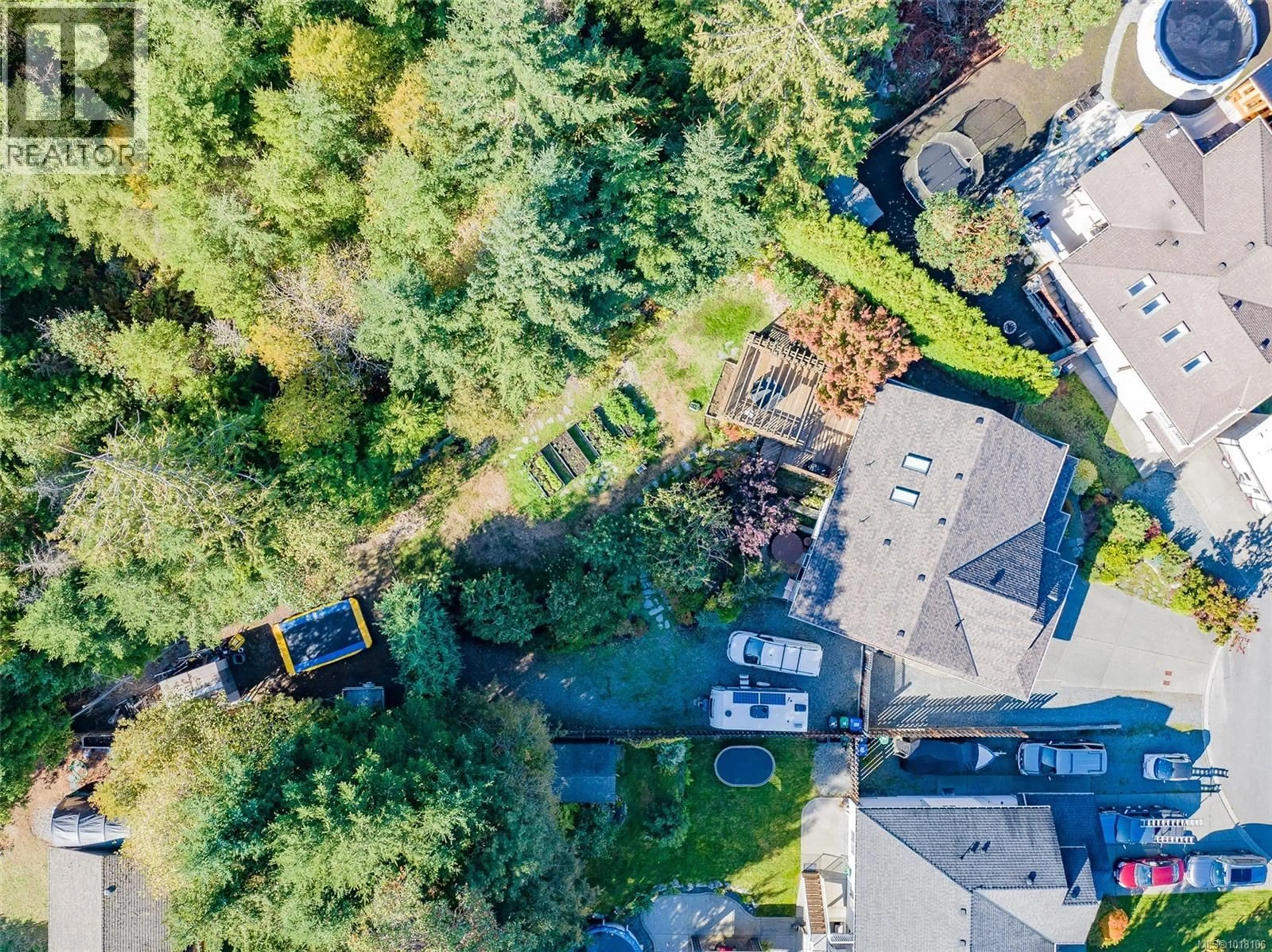 A pic from outside/outdoor area/front of a property/back of a property/a pic from drone, forest/trees view for 1613 BLACKSTONE PLACE, Nanaimo British Columbia V9X1X7