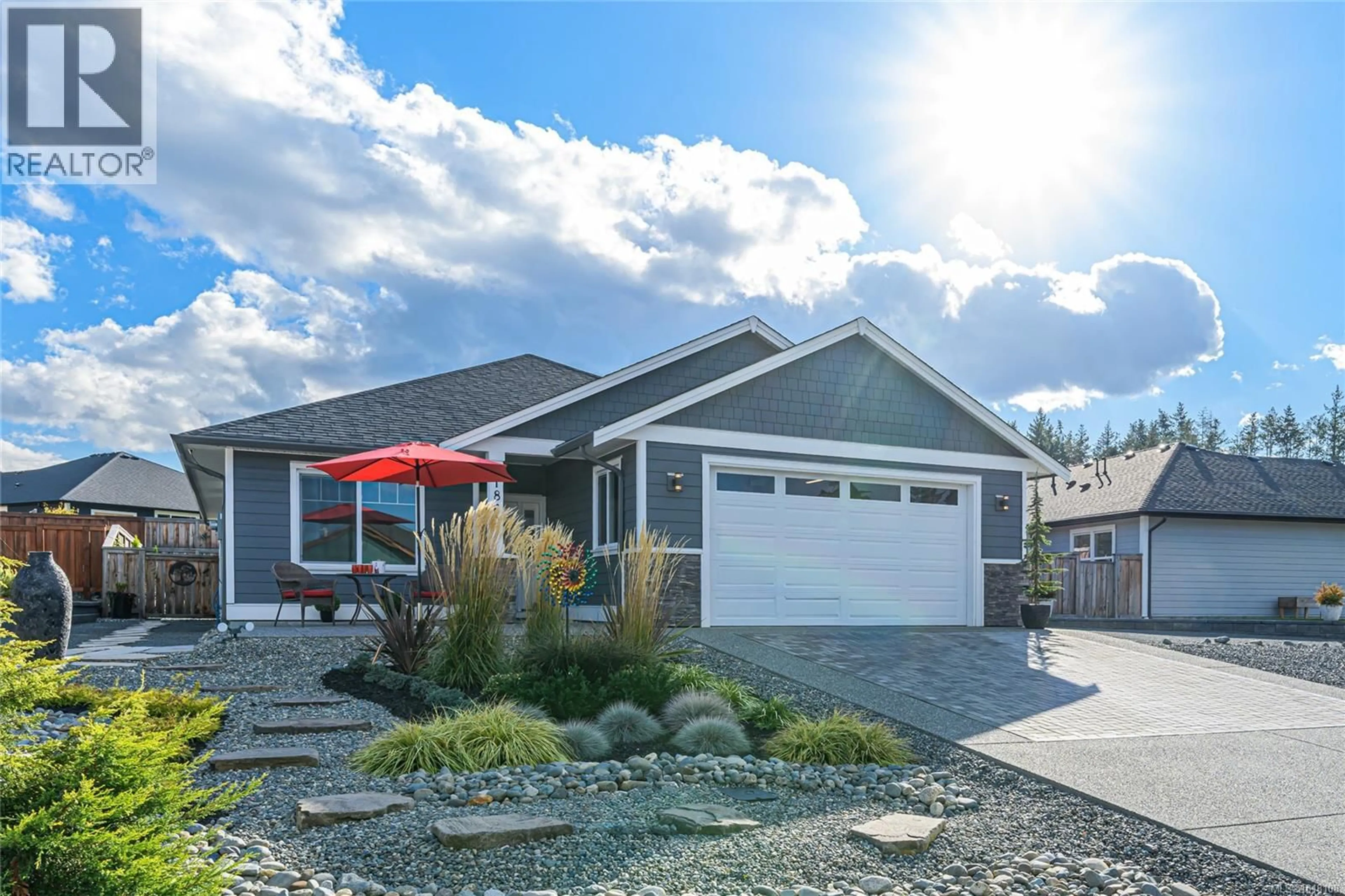 Home with vinyl exterior material, street for 1862 HARRIER ROAD, Cowichan Bay British Columbia V0R1N1