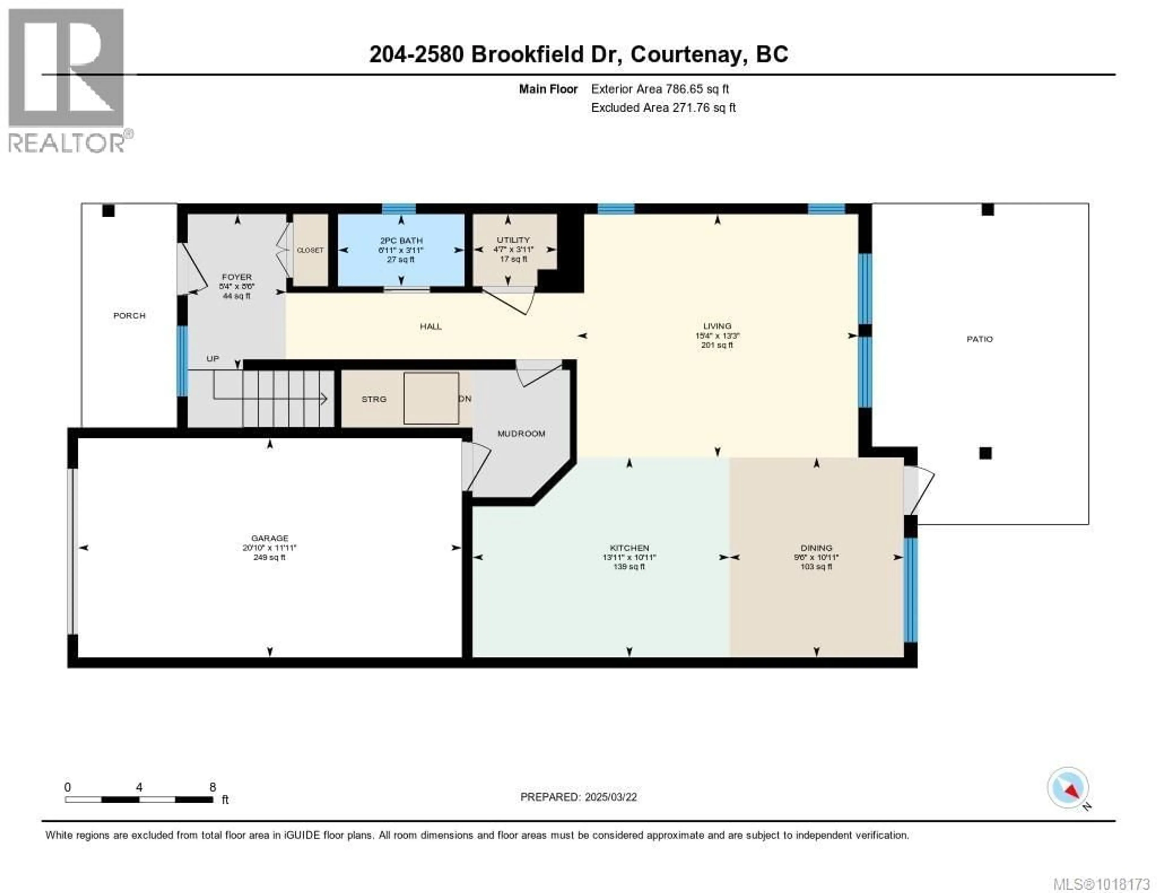 Floor plan for 202 - 2580 BROOKFIELD DRIVE, Courtenay British Columbia V9N0J8