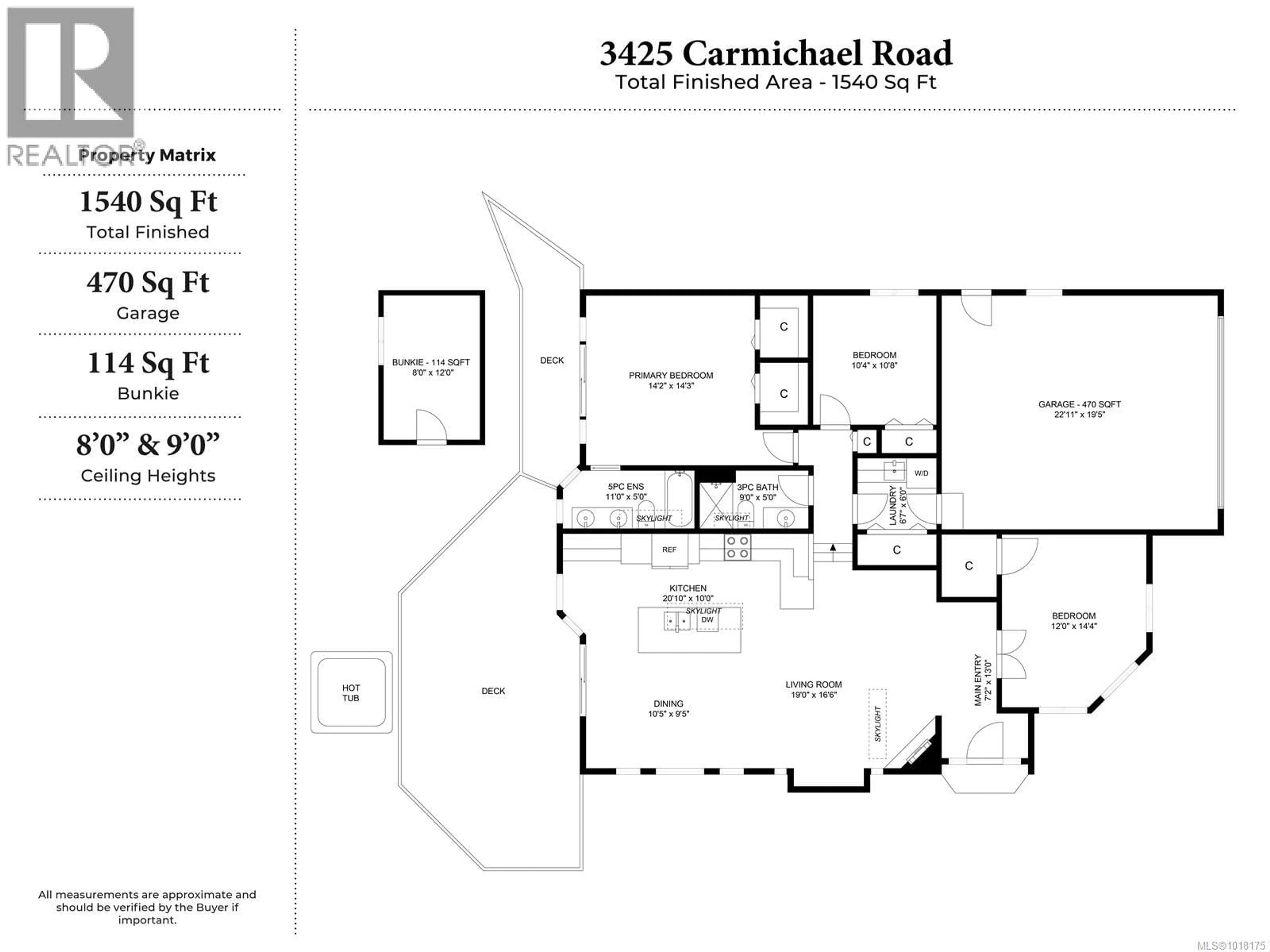 Floor plan for 3425 CARMICHAEL ROAD, Nanoose Bay British Columbia V9P9G5