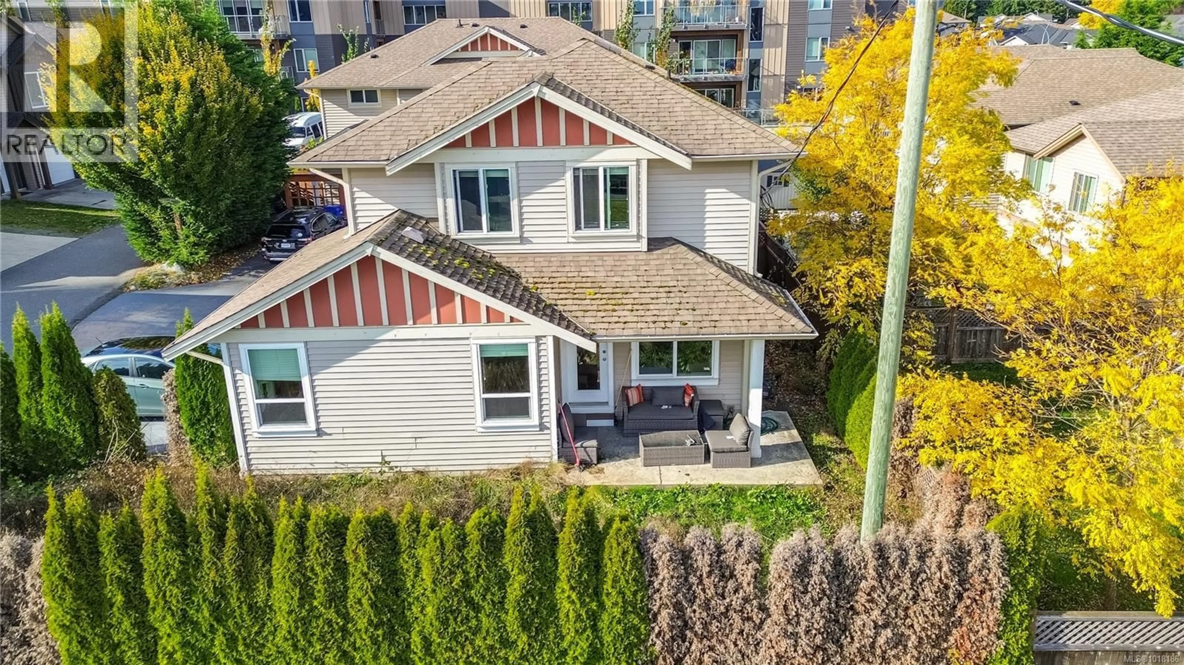 A pic from outside/outdoor area/front of a property/back of a property/a pic from drone, street for 6011 BRICKYARD ROAD, Nanaimo British Columbia V9V1M6