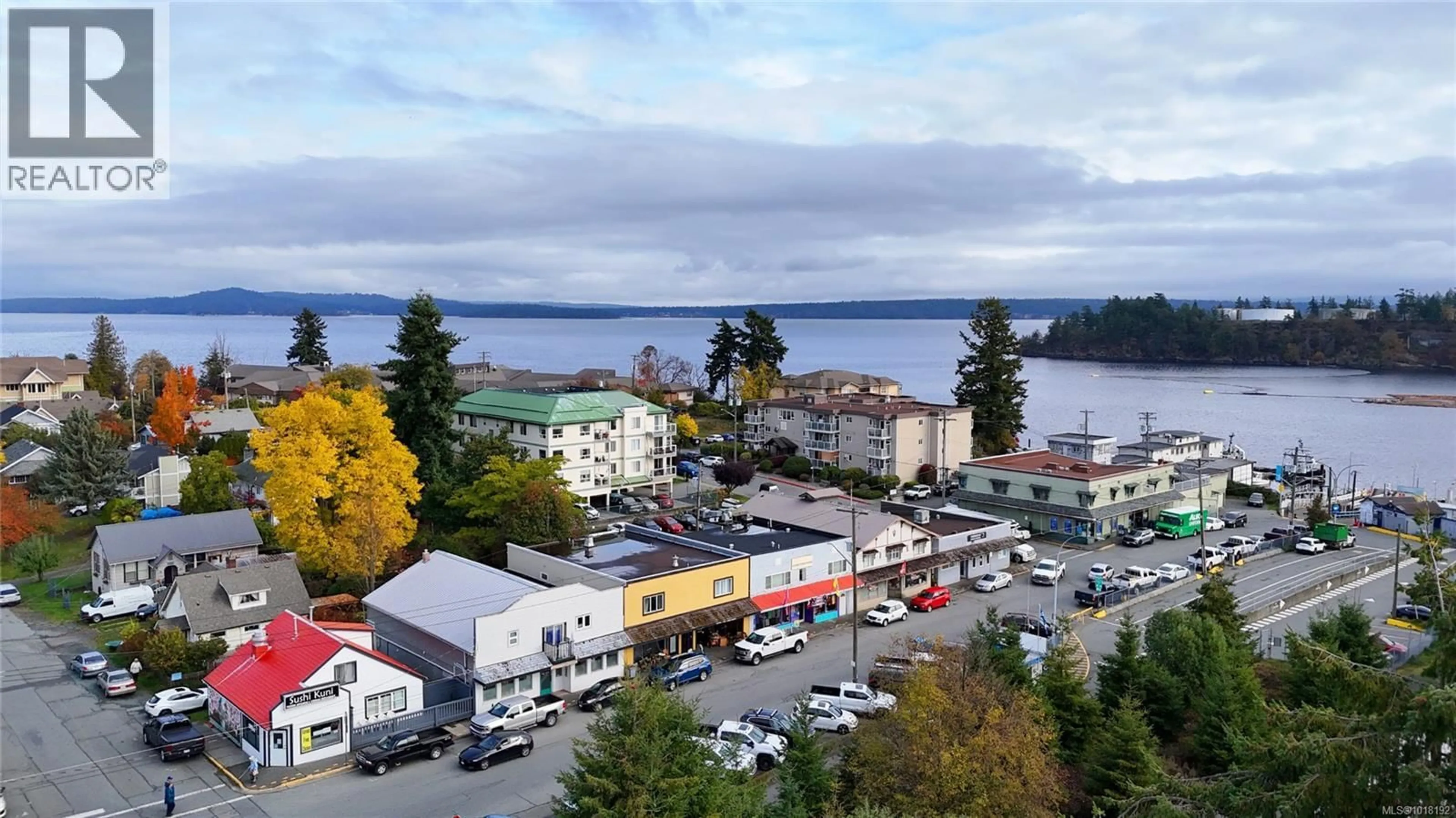 A pic from outside/outdoor area/front of a property/back of a property/a pic from drone, water/lake/river/ocean view for 202 - 9844 CROFT STREET, Chemainus British Columbia V0R1K0