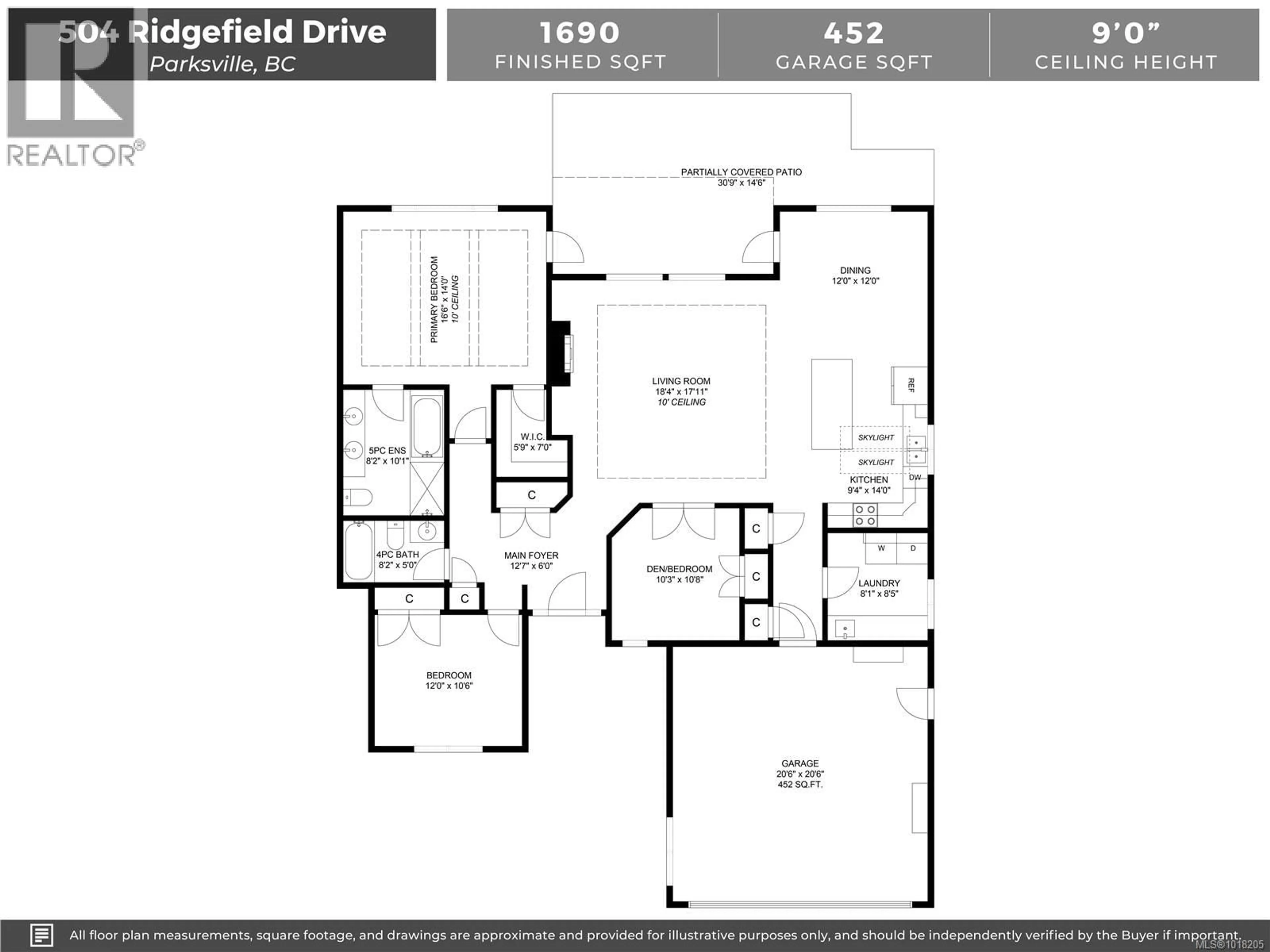 Floor plan for 504 RIDGEFIELD DRIVE, Parksville British Columbia V9P0E2