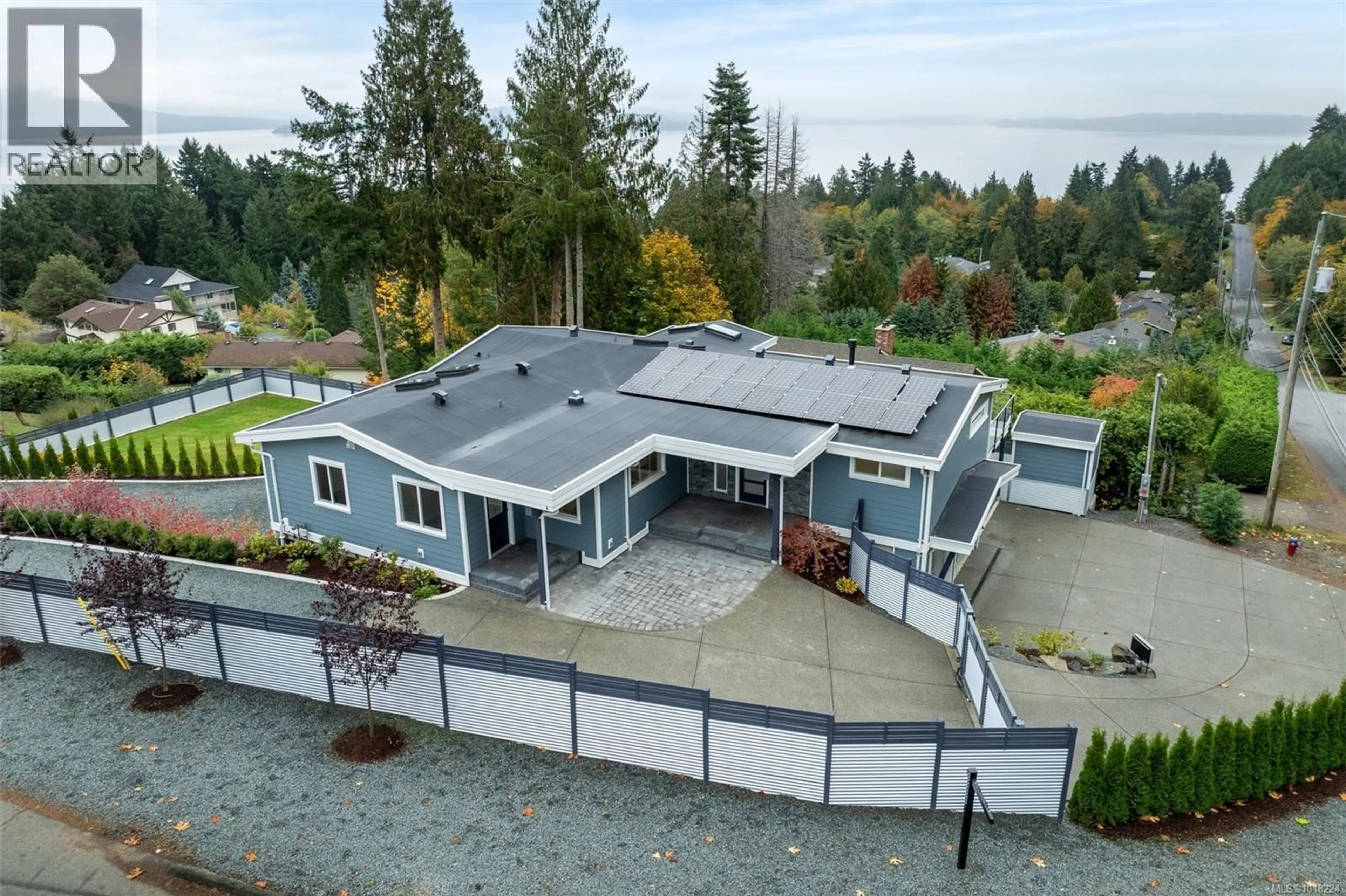 A pic from outside/outdoor area/front of a property/back of a property/a pic from drone, unknown for 667 NOOWICK ROAD, Mill Bay British Columbia V8H1G5