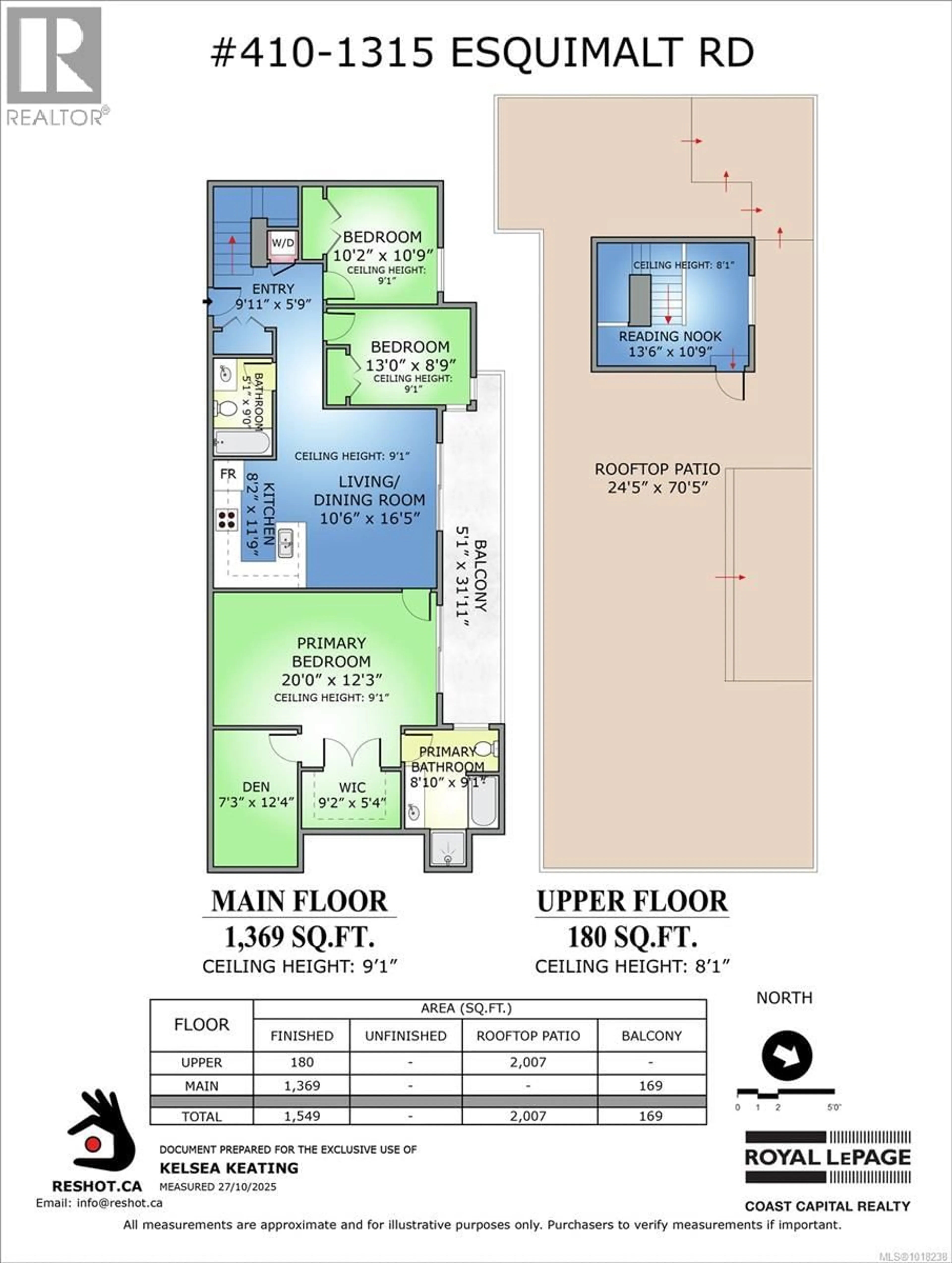 Floor plan for 410 - 1315 ESQUIMALT ROAD, Esquimalt British Columbia V9A3P4