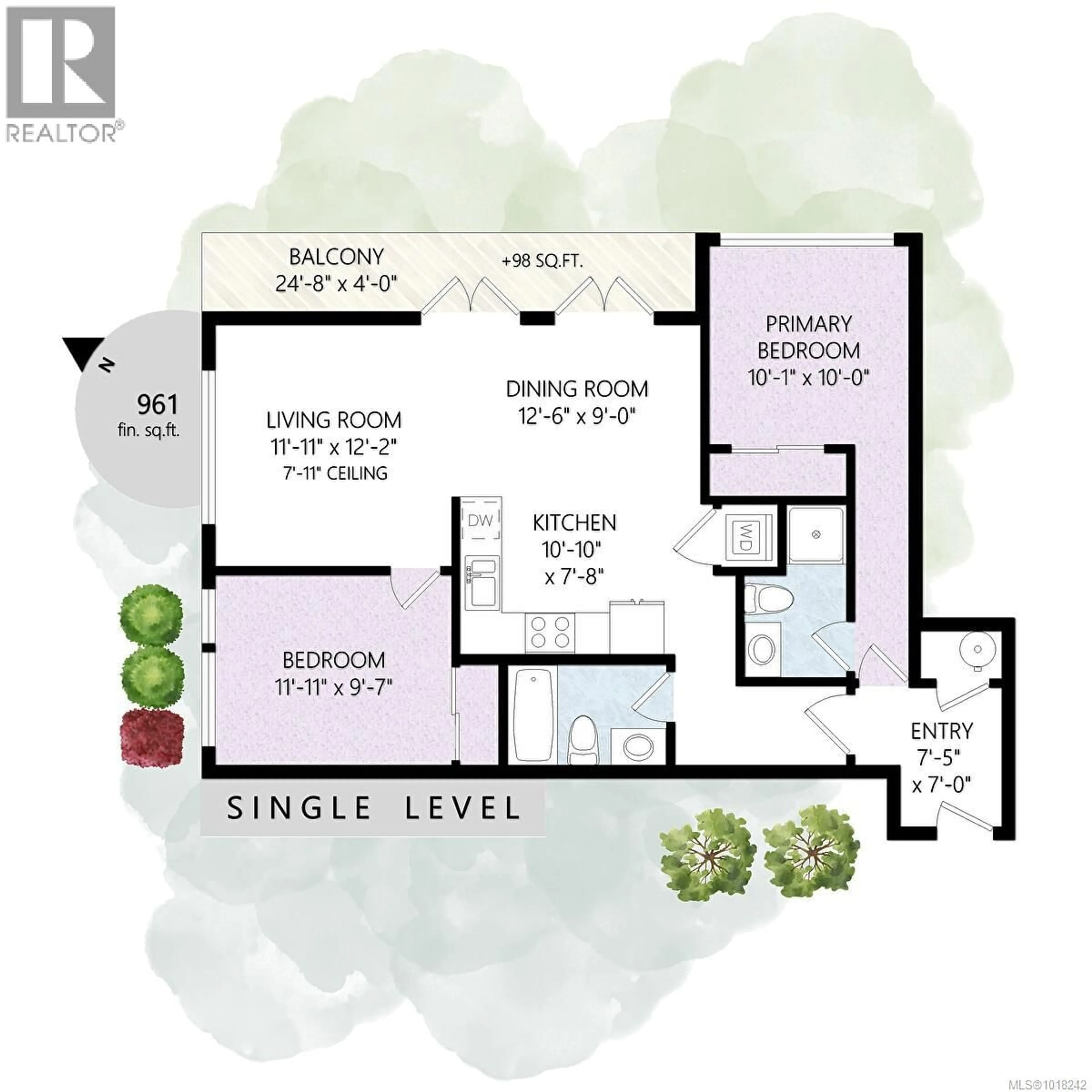 Floor plan for 401 - 1250 STEWART AVENUE, Nanaimo British Columbia V9S4C9