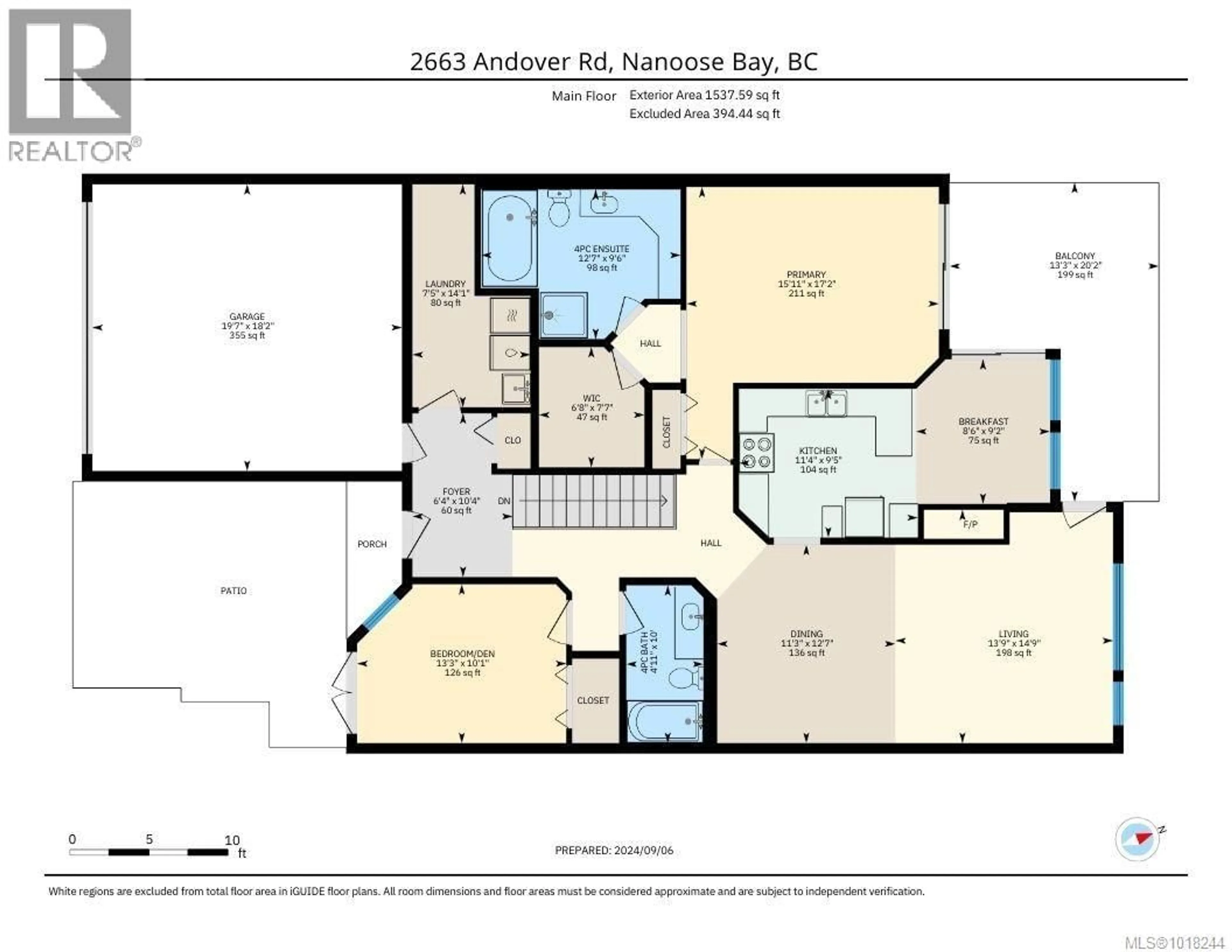 Floor plan for 6 - 2655 ANDOVER ROAD, Nanoose Bay British Columbia V9P9J5