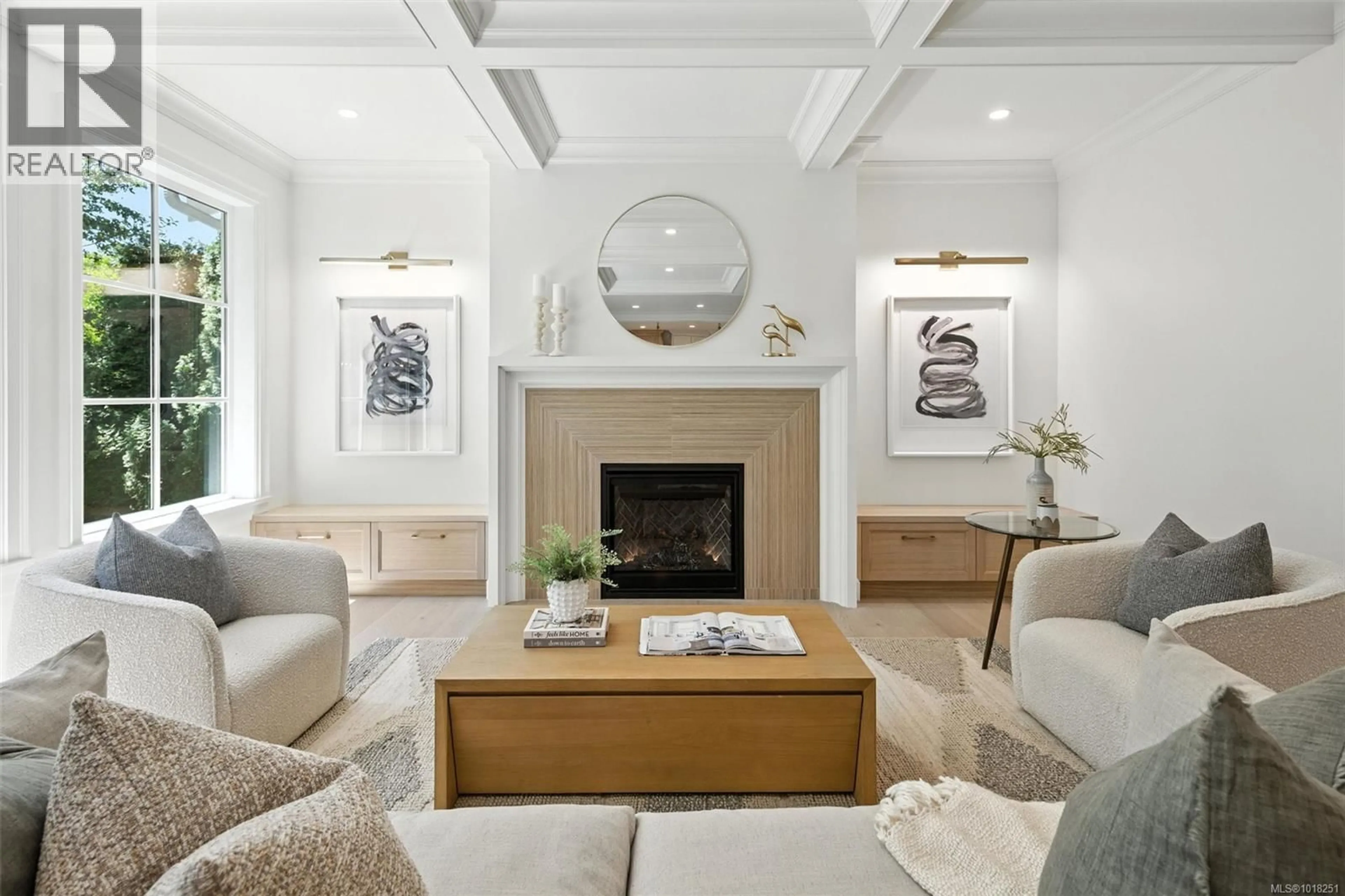 Living room with furniture, ceramic/tile floor for 2377 ZELA STREET, Oak Bay British Columbia V8S2X1
