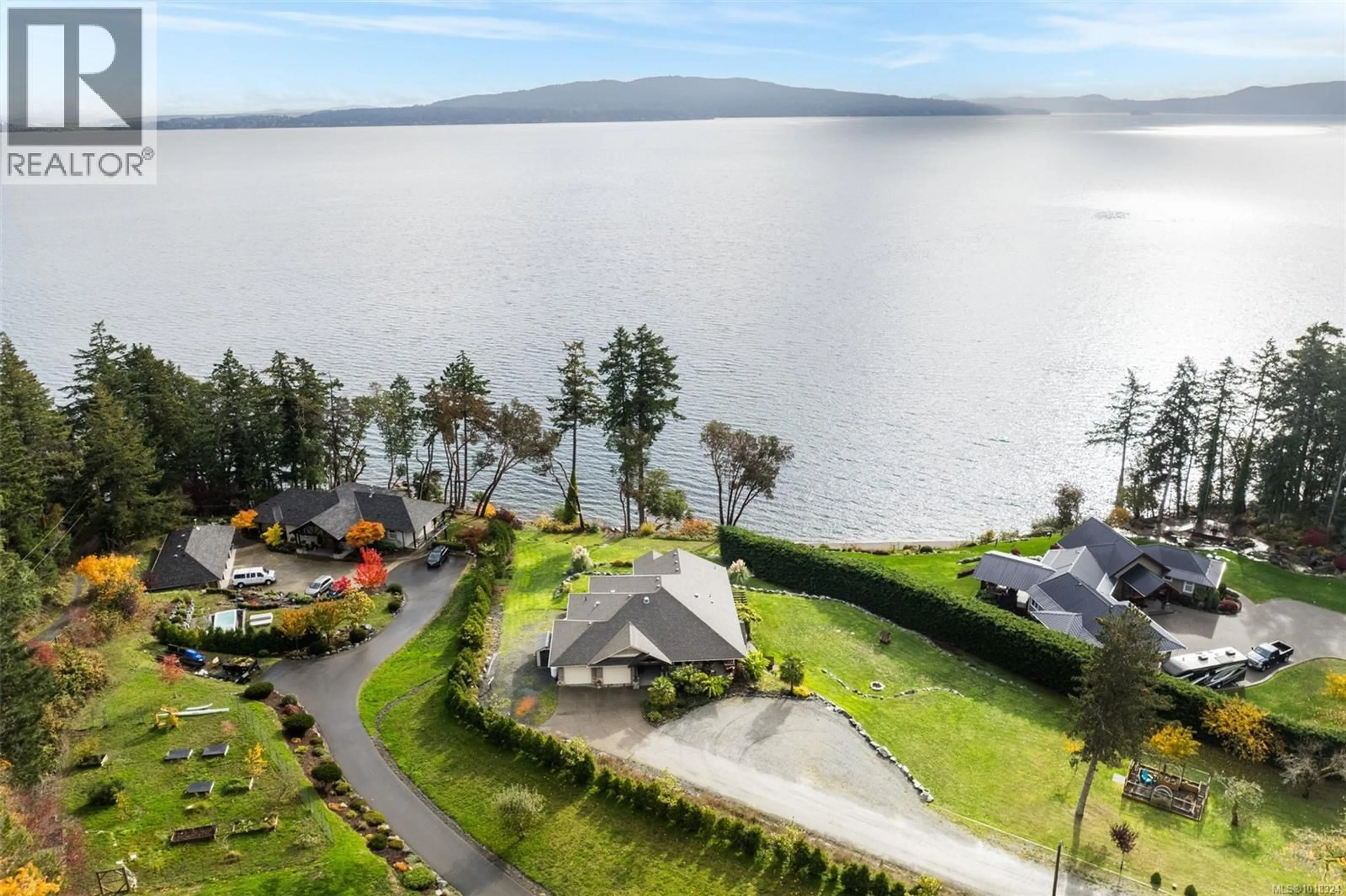 A pic from outside/outdoor area/front of a property/back of a property/a pic from drone, water/lake/river/ocean view for 2851 WHISKEY POINT ROAD, Mill Bay British Columbia V0R2P2