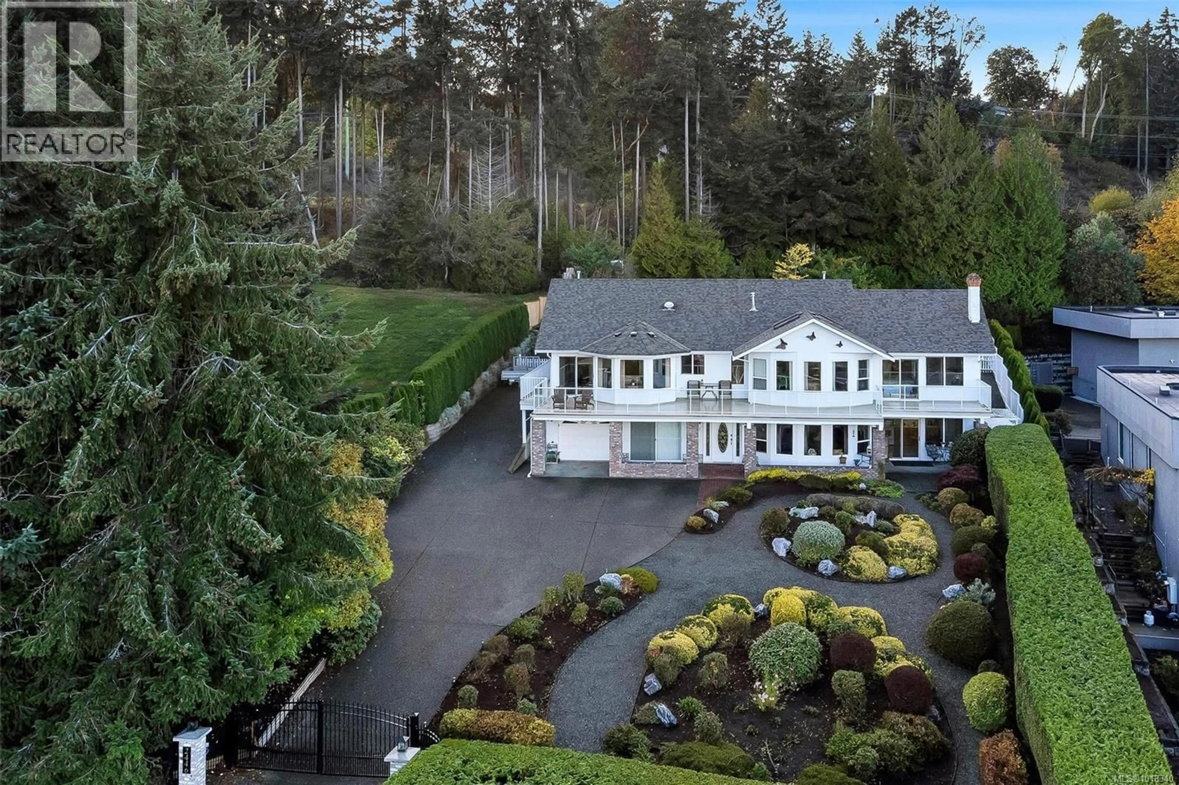 A pic from outside/outdoor area/front of a property/back of a property/a pic from drone, mountain view for 2446 LIGGETT ROAD, Mill Bay British Columbia V8H1C2