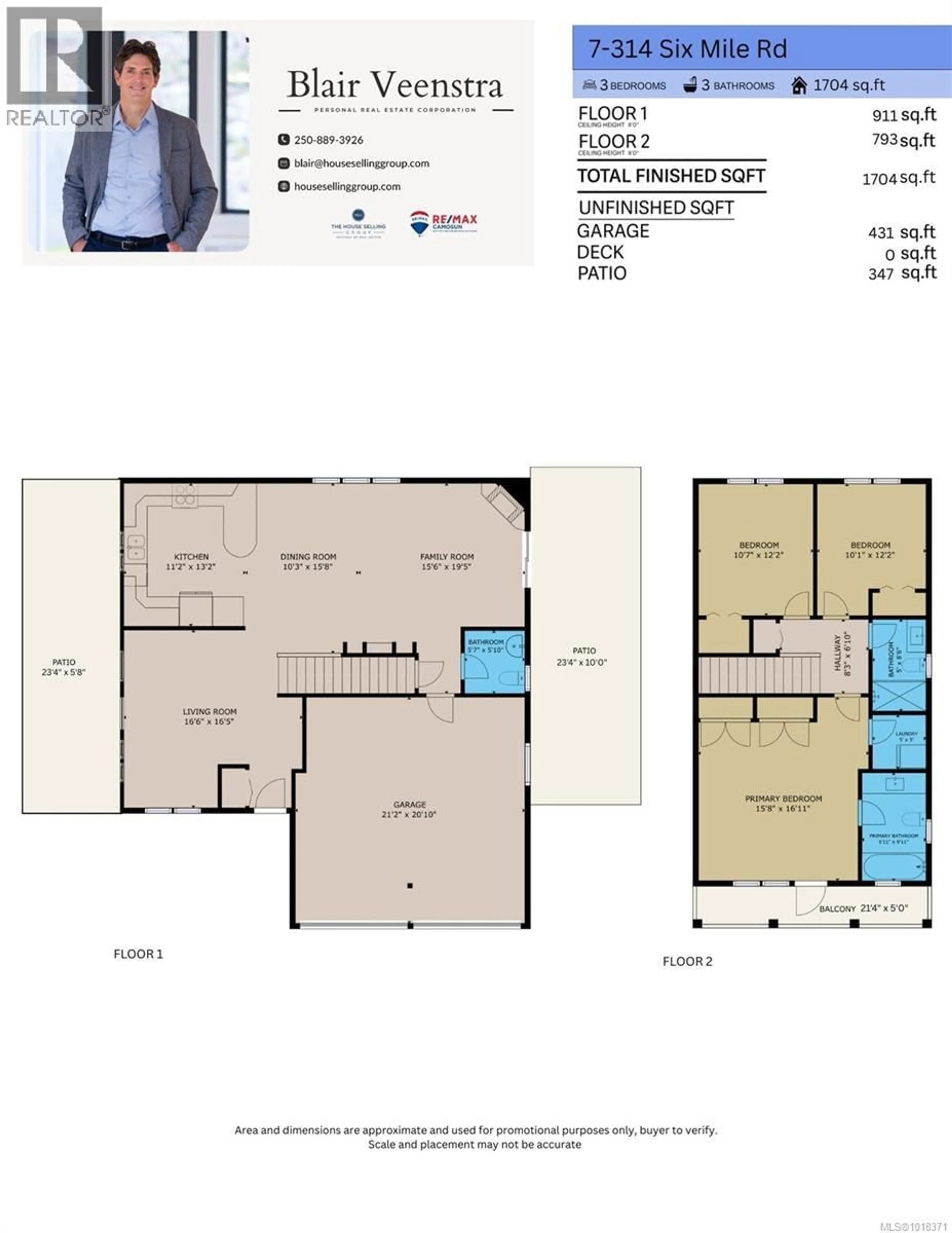 Floor plan for 7 - 314 SIX MILE ROAD, View Royal British Columbia V9B6S3