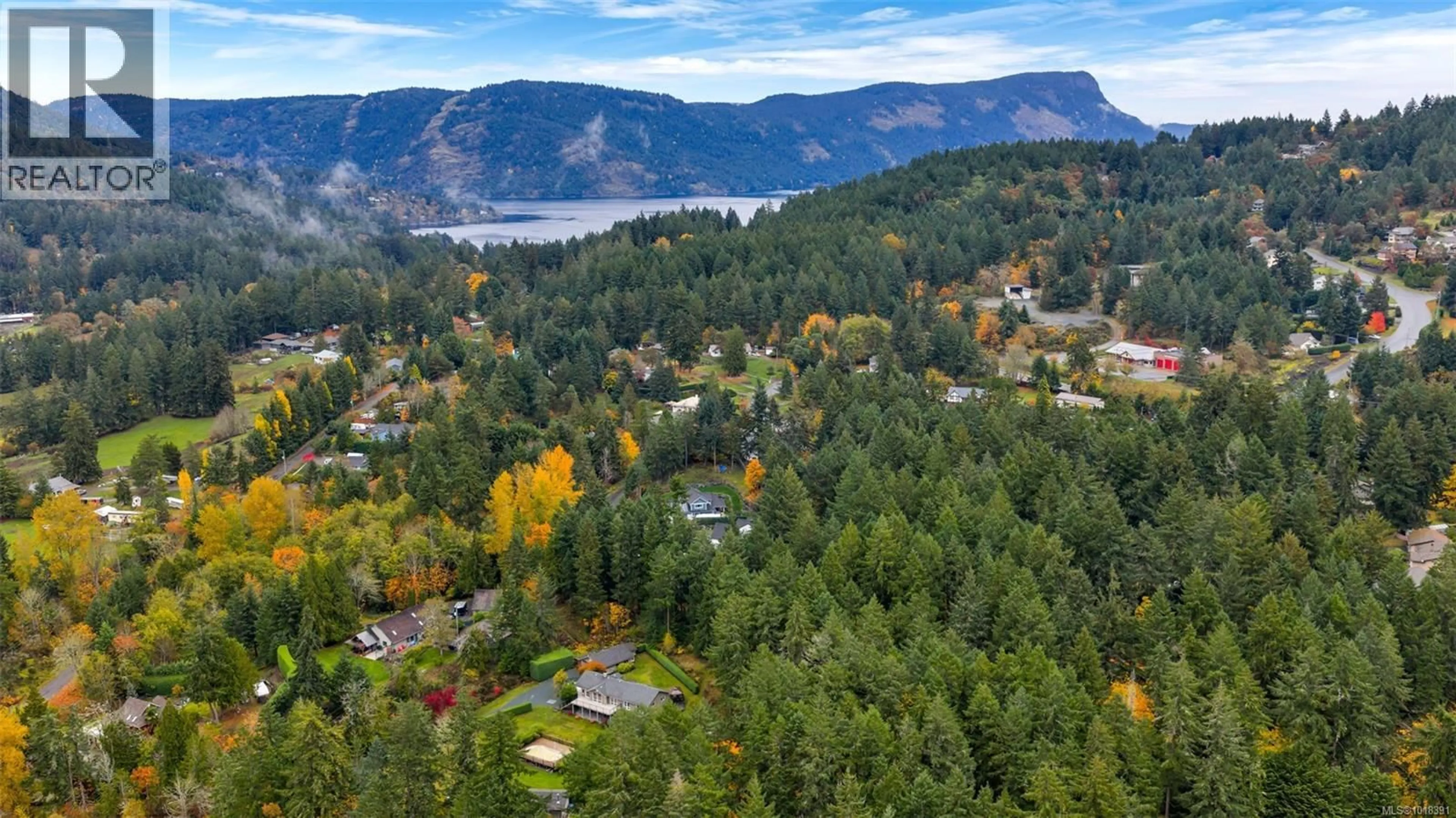 A pic from outside/outdoor area/front of a property/back of a property/a pic from drone, water/lake/river/ocean view for 1212 BAZETT ROAD, Duncan British Columbia V9L5S8