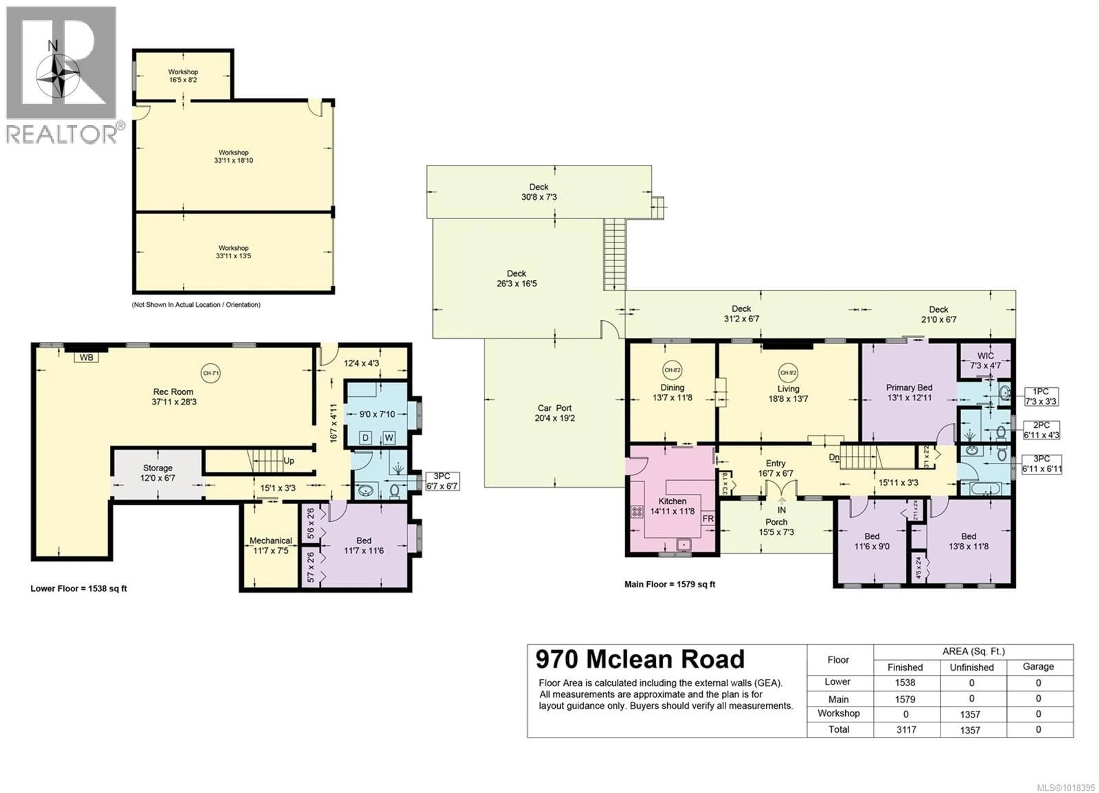 Floor plan for 970 MCLEAN ROAD, Qualicum Beach British Columbia V9K1Y3