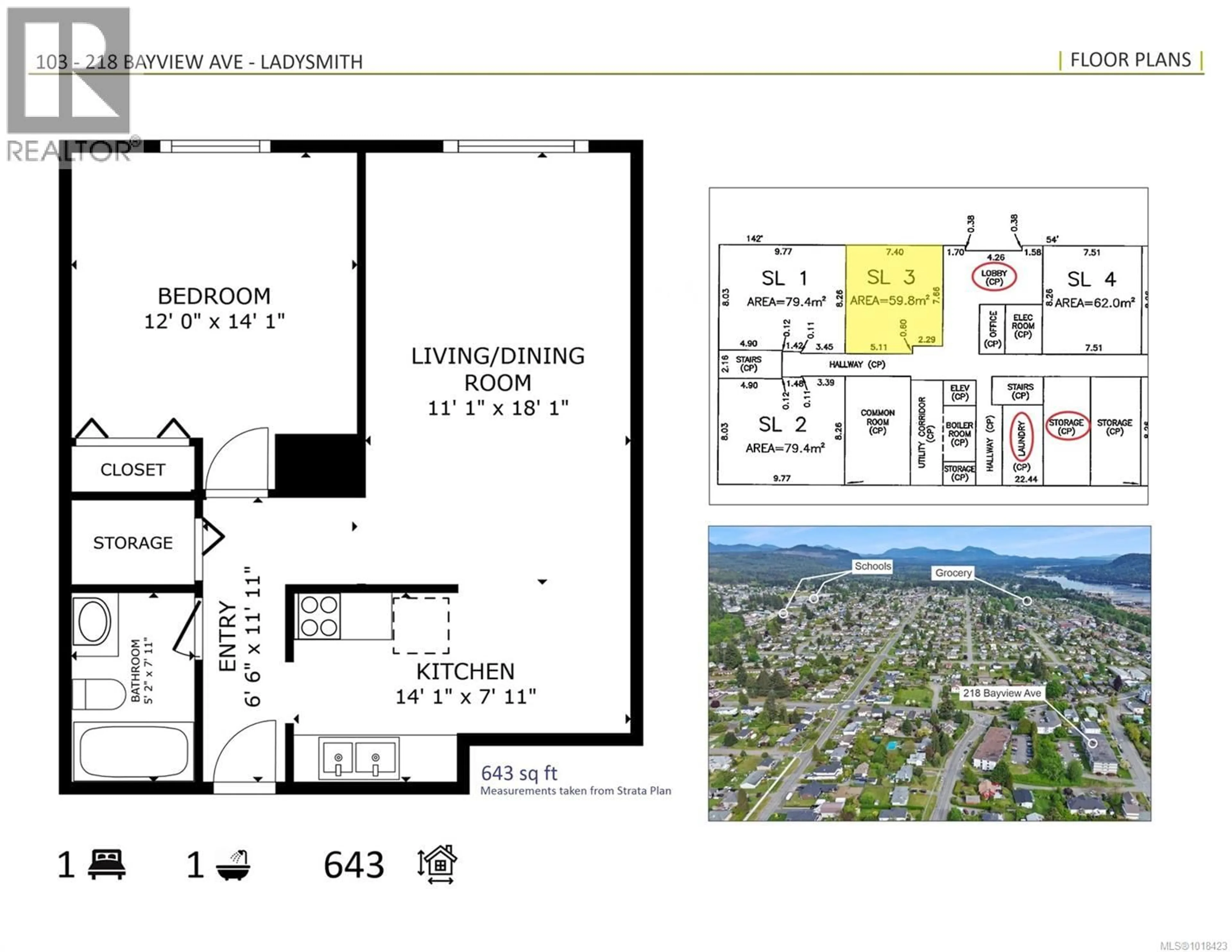 Floor plan for 103 - 218 BAYVIEW AVENUE, Ladysmith British Columbia V9G1A4