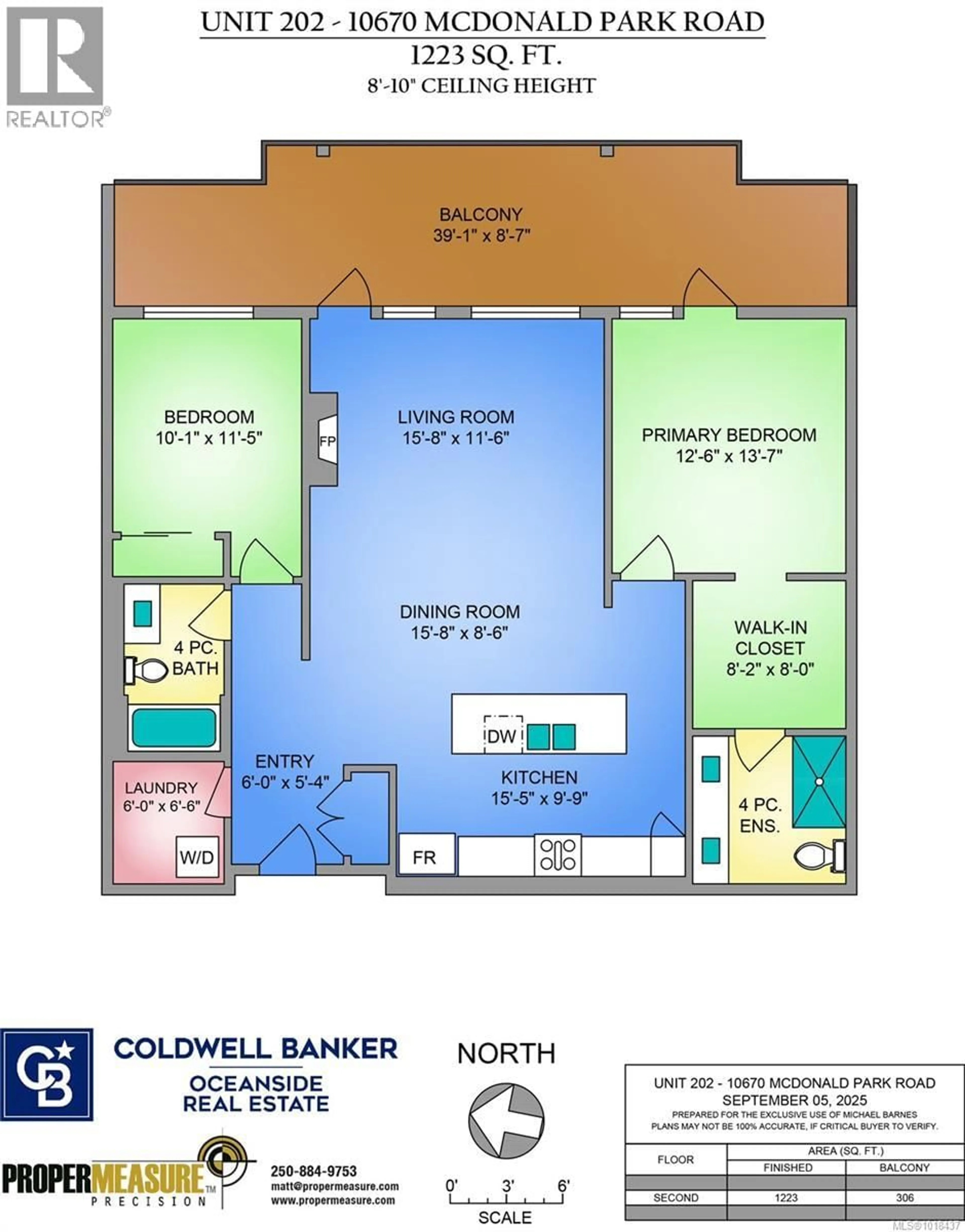 Floor plan for 202 - 10670 MCDONALD PARK ROAD, North Saanich British Columbia V8L5S7