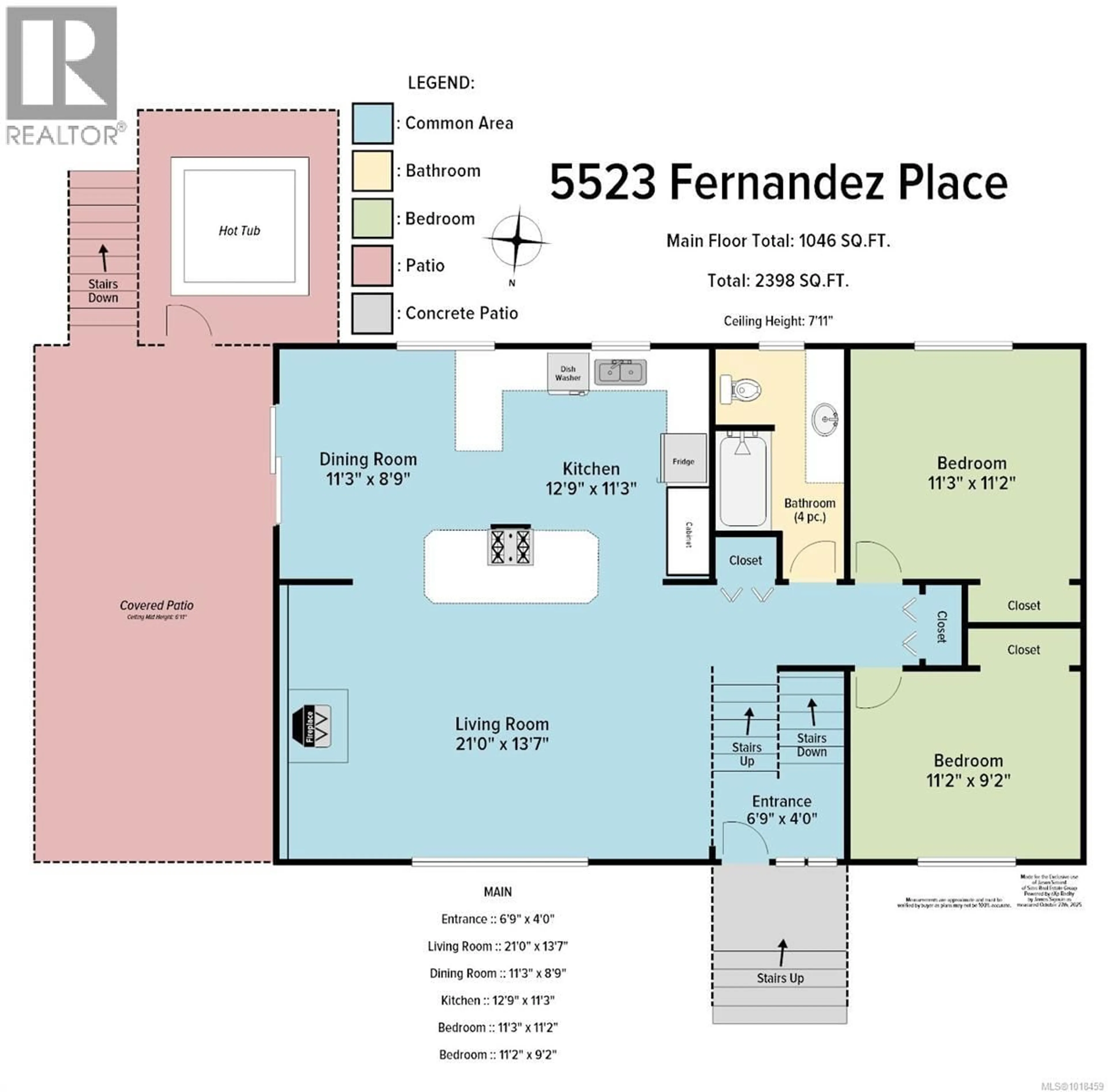 Floor plan for 5523 FERNANDEZ PLACE, Nanaimo British Columbia V9T2N1