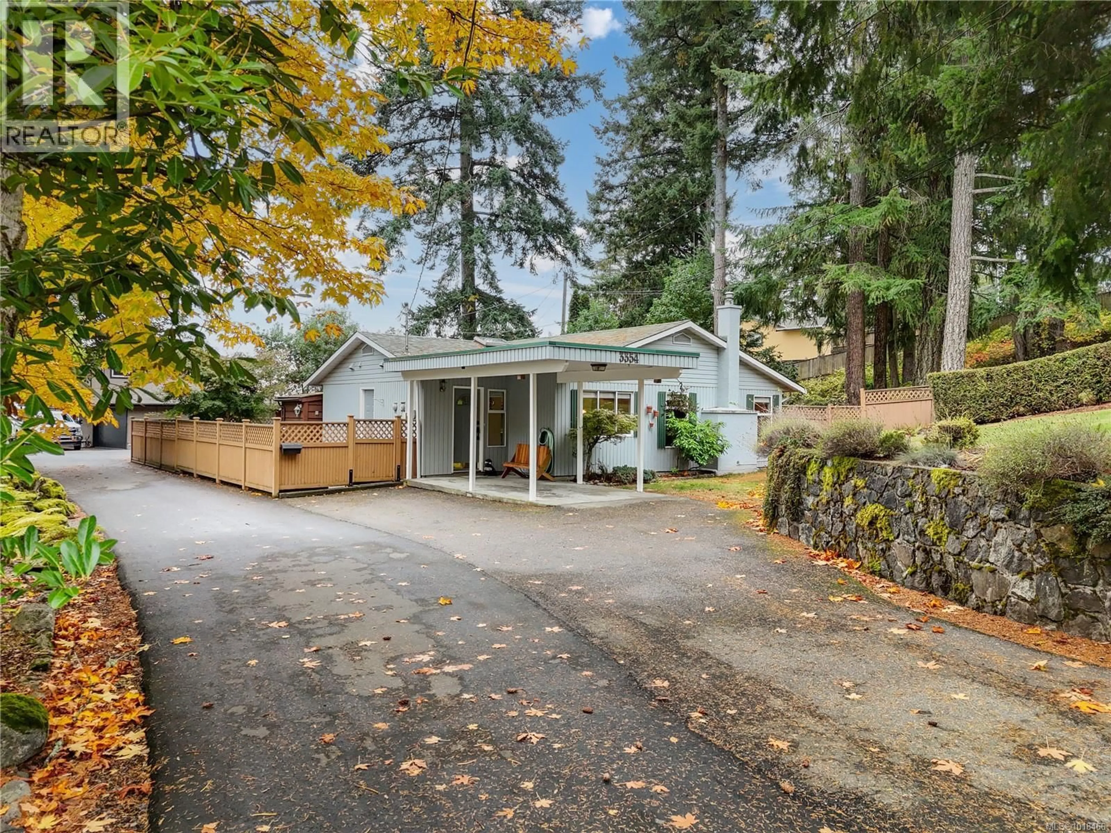 A pic from outside/outdoor area/front of a property/back of a property/a pic from drone, street for 3354 FULTON ROAD, Colwood British Columbia V9C2T9