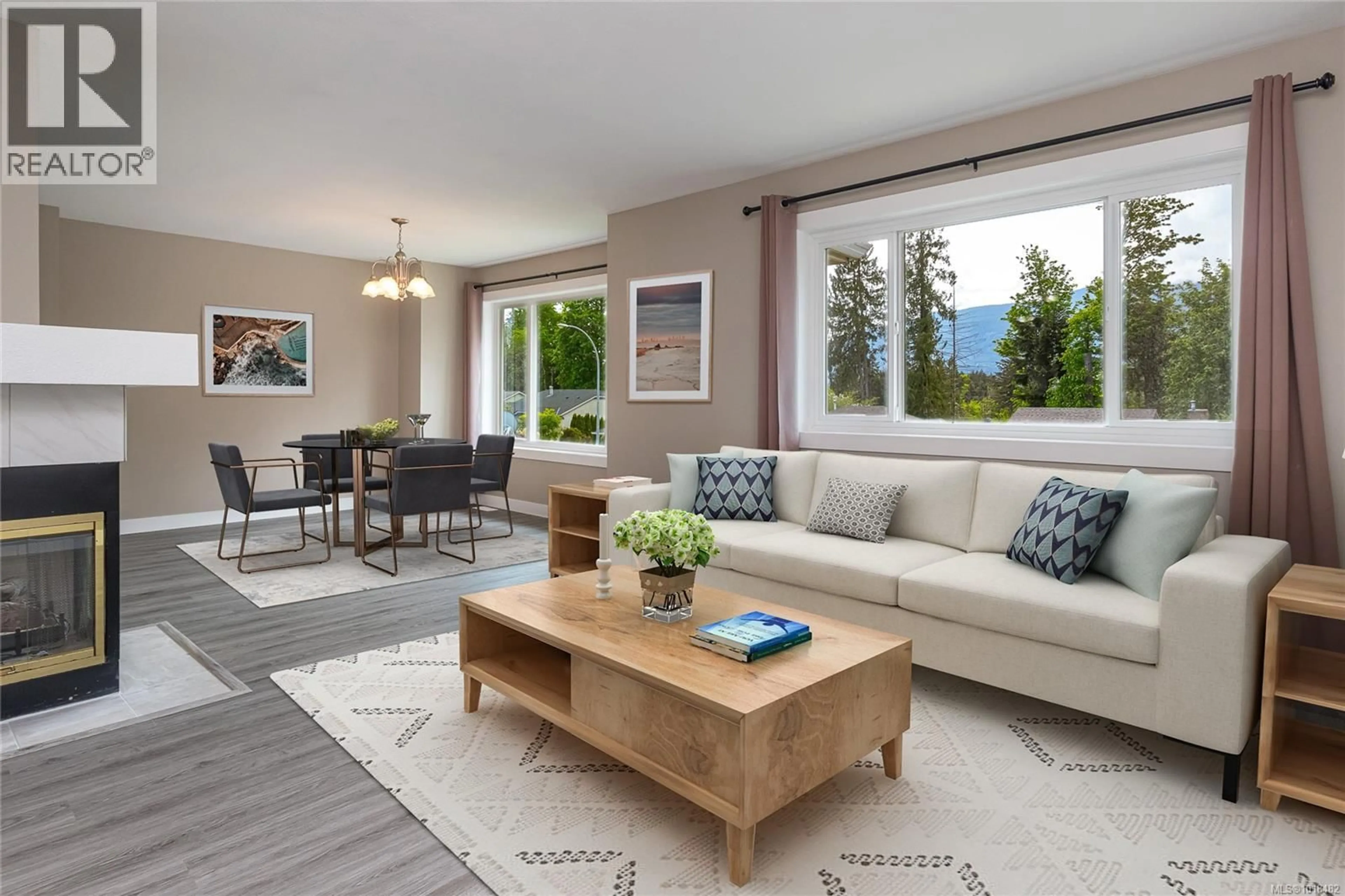 Living room with furniture, wood/laminate floor for 4165 VERTE PLACE, Nanaimo British Columbia V9T5P7