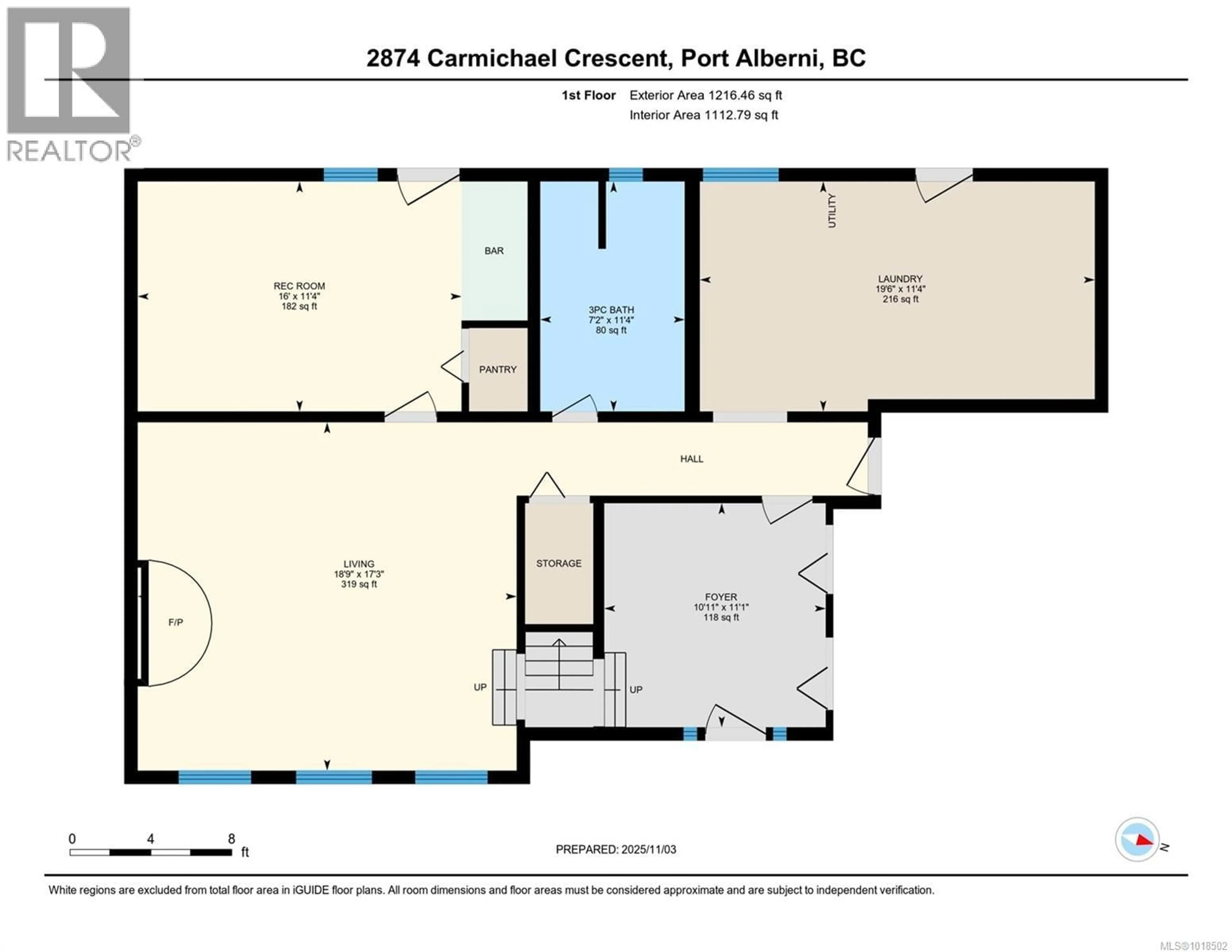 Floor plan for 2874 CARMICHAEL CRESCENT, Port Alberni British Columbia V9Y7V6