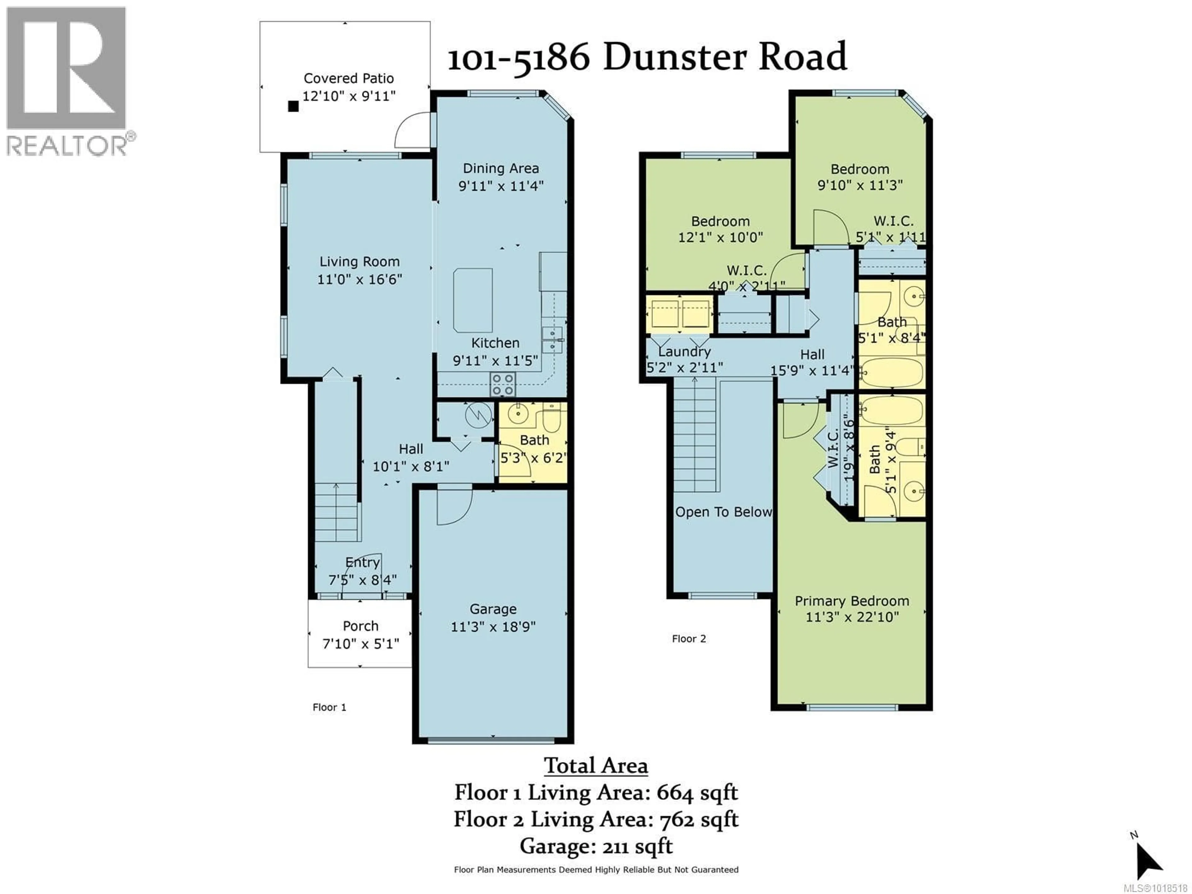 Floor plan for 101 - 5186 DUNSTER ROAD, Nanaimo British Columbia V9T2Z2
