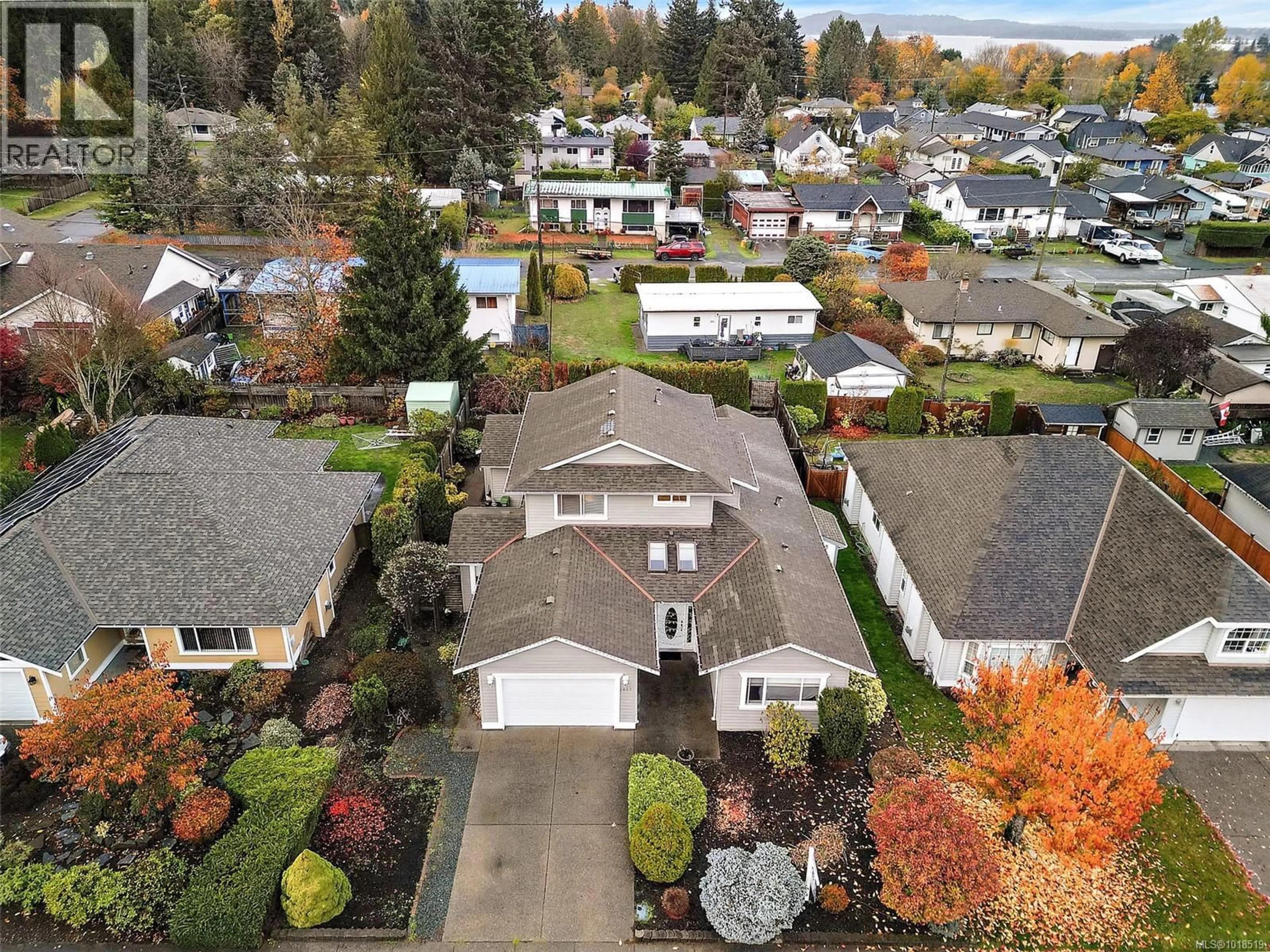 A pic from outside/outdoor area/front of a property/back of a property/a pic from drone, street for 2883 SEQUOIA WAY, Chemainus British Columbia V0R1K3