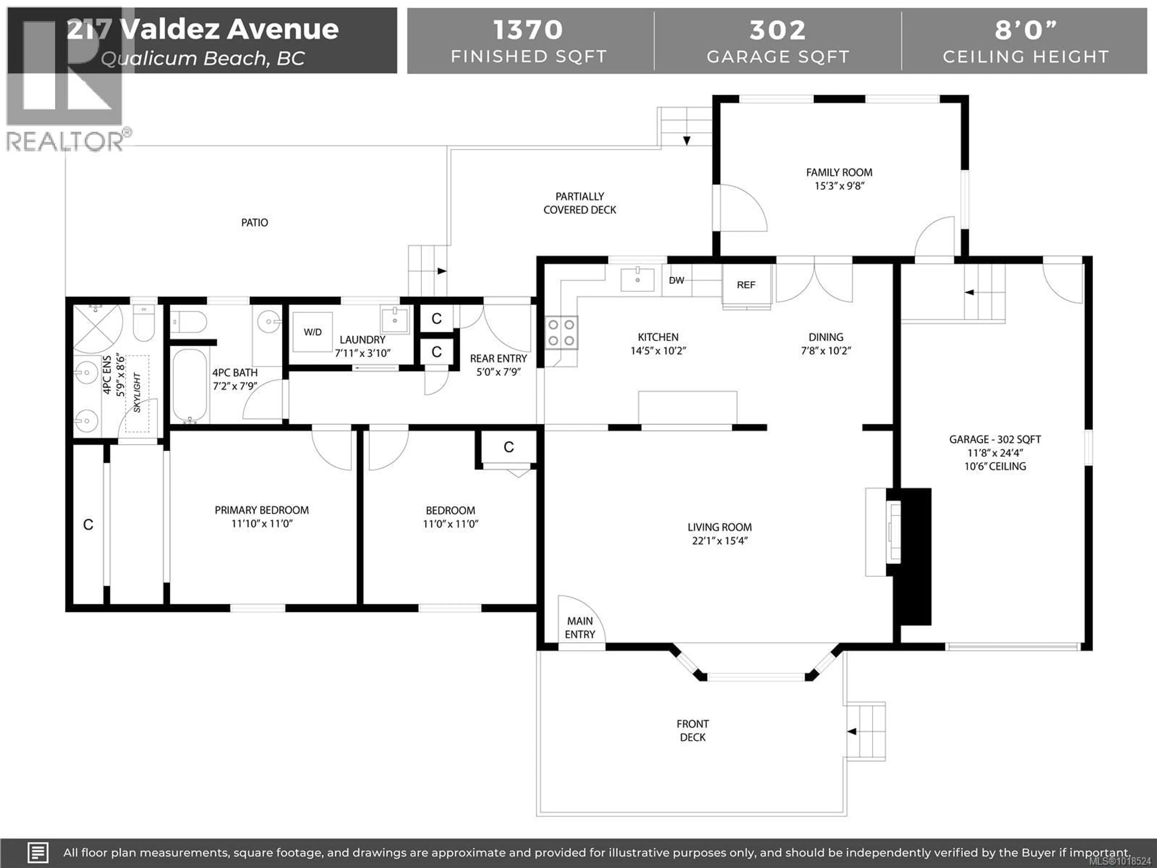 Floor plan for 217 VALDEZ AVENUE, Qualicum Beach British Columbia V9K1R8
