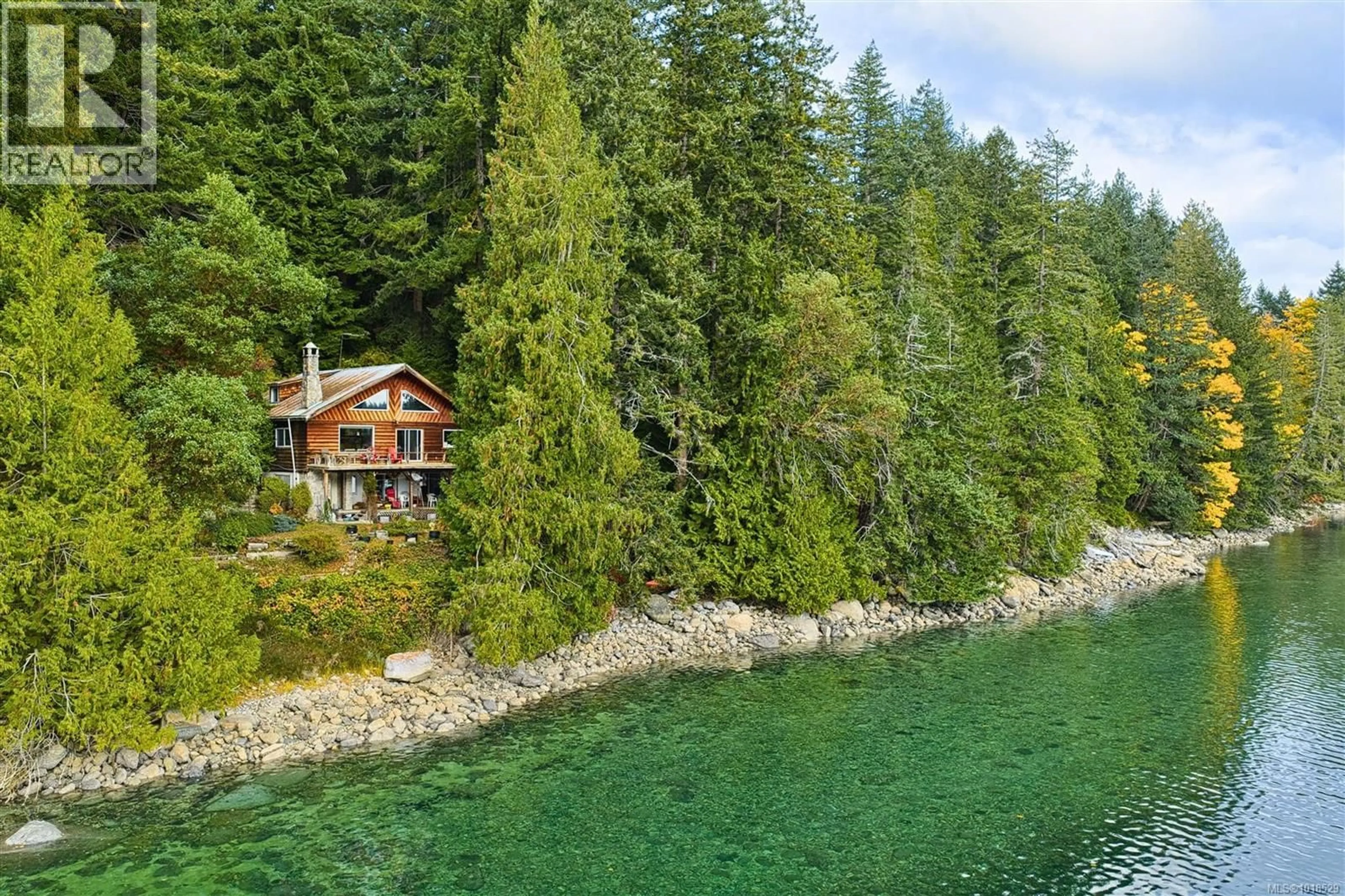 A pic from outside/outdoor area/front of a property/back of a property/a pic from drone, water/lake/river/ocean view for 525 WHALETOWN ROAD, Cortes Island British Columbia V0P1Z0