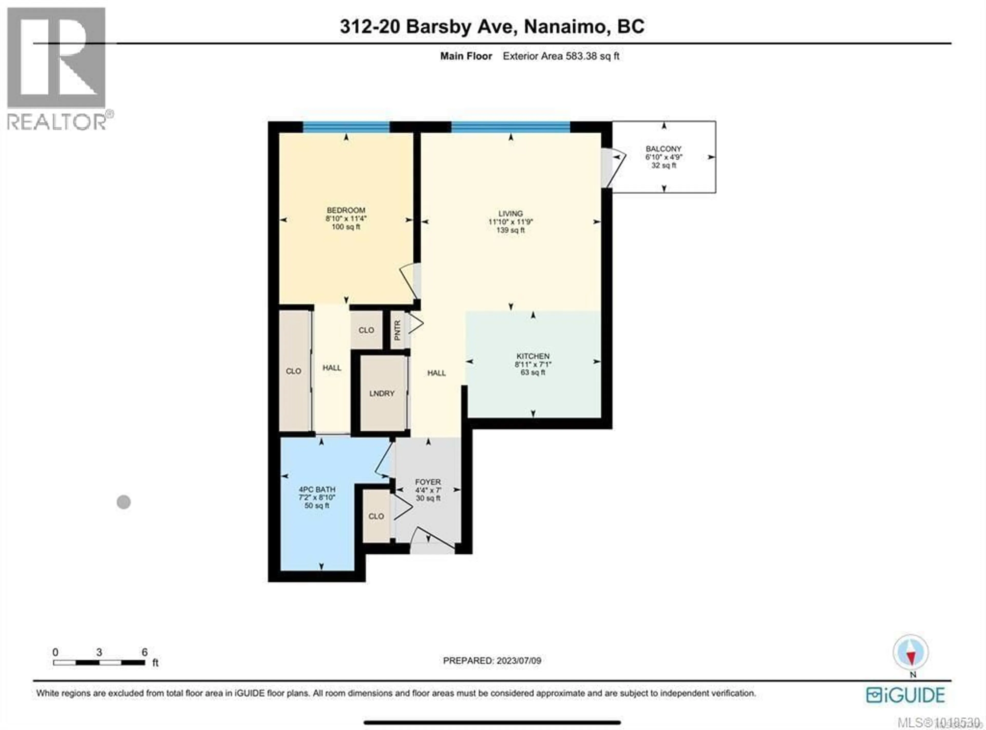 Floor plan for 312 - 20 BARSBY AVENUE, Nanaimo British Columbia V9R5V7