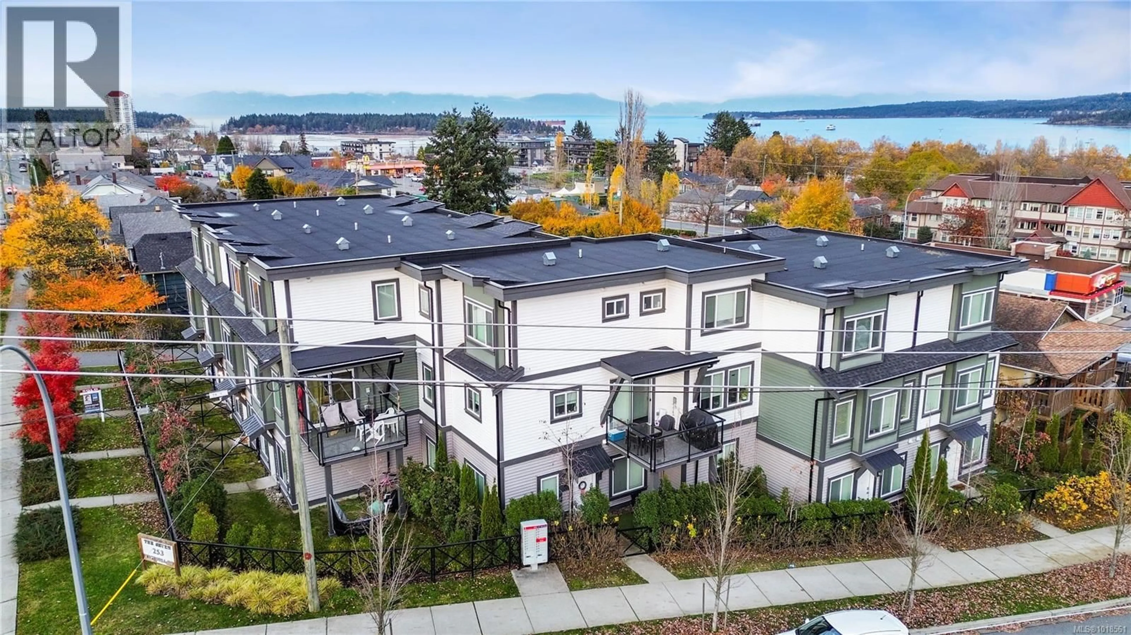 A pic from outside/outdoor area/front of a property/back of a property/a pic from drone, water/lake/river/ocean view for 101 - 253 VICTORIA ROAD, Nanaimo British Columbia V9R4P8