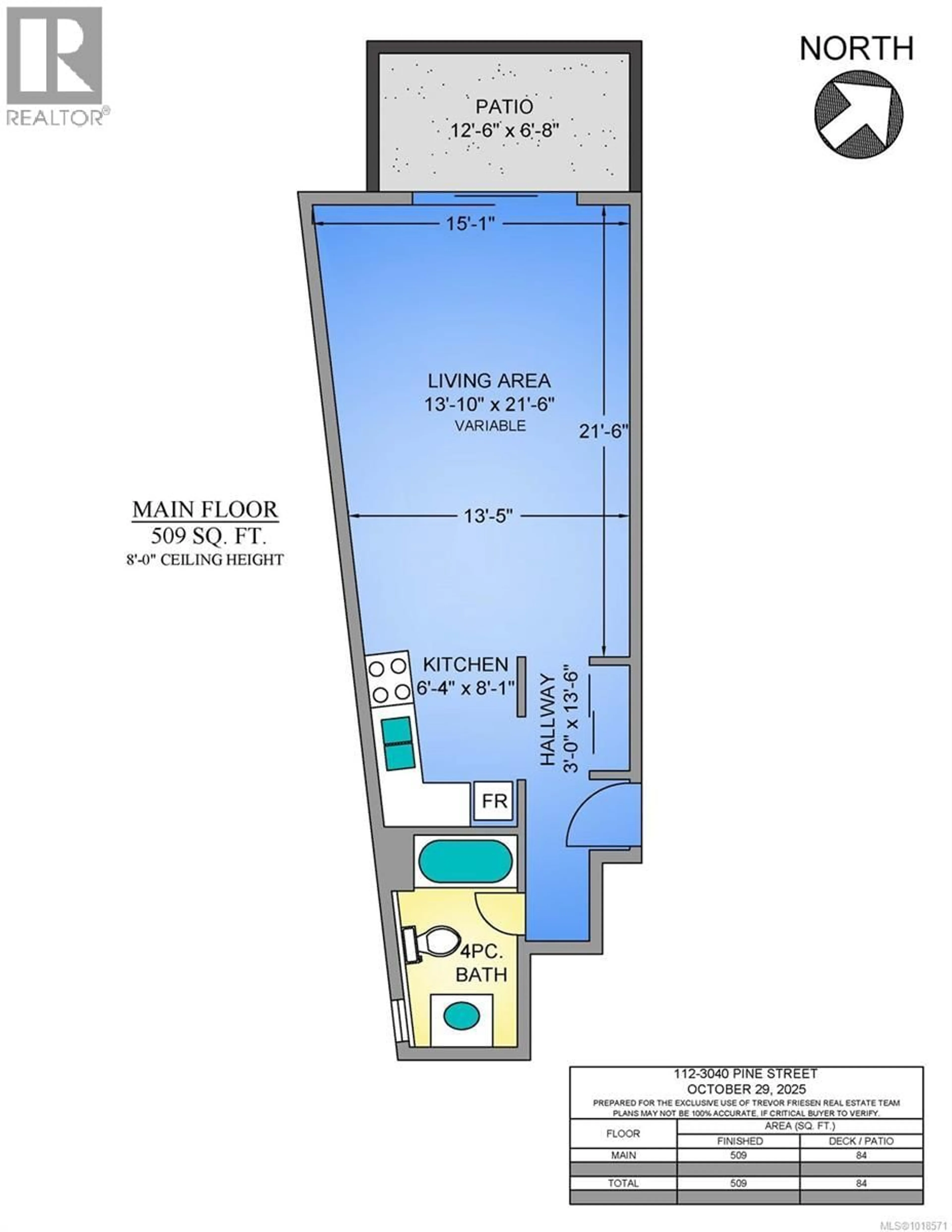 Floor plan for 112 - 3040 PINE STREET, Chemainus British Columbia V0R1K1