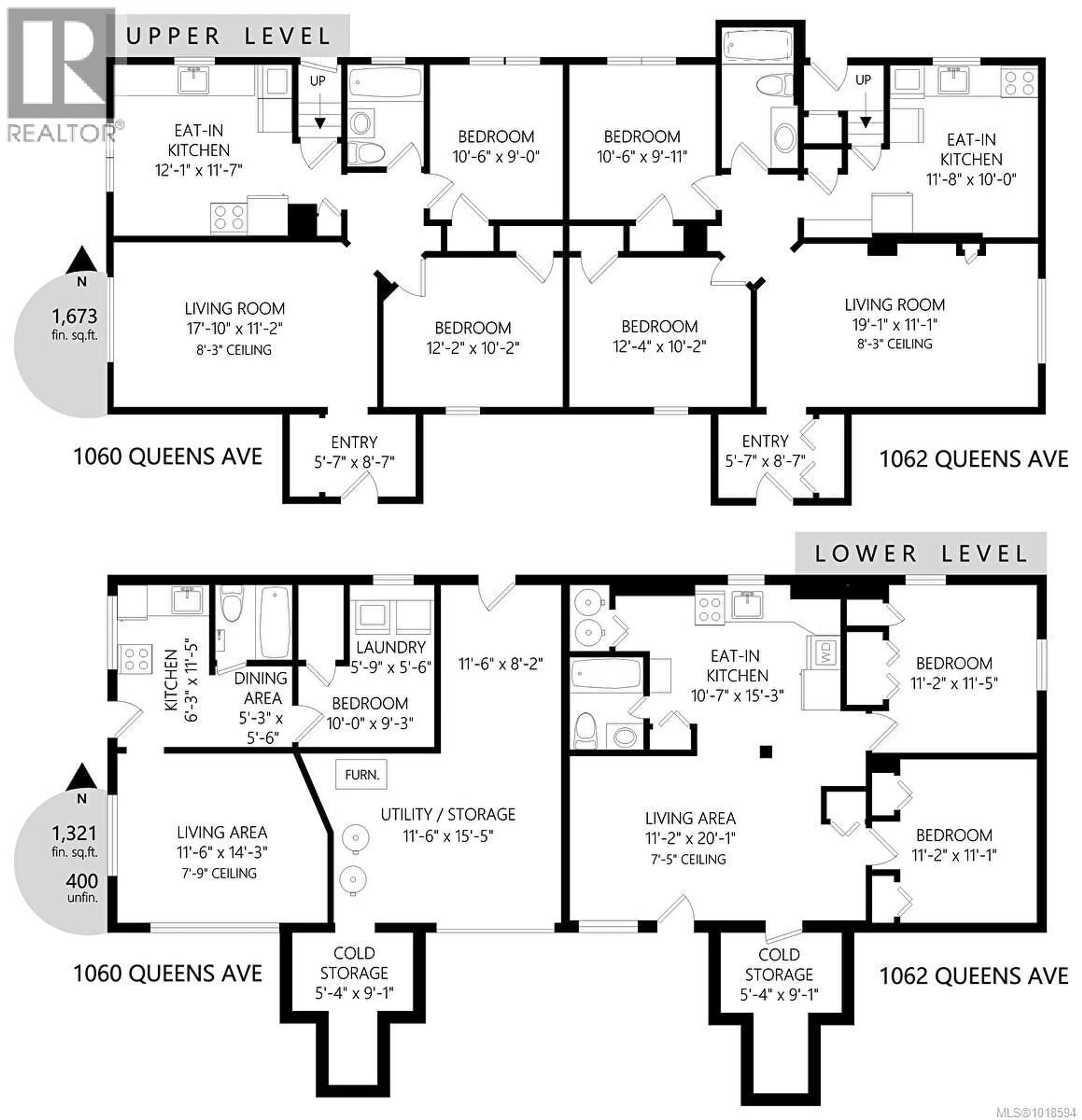 Floor plan for 1060+1062 QUEENS AVENUE, Victoria British Columbia V8T1M8