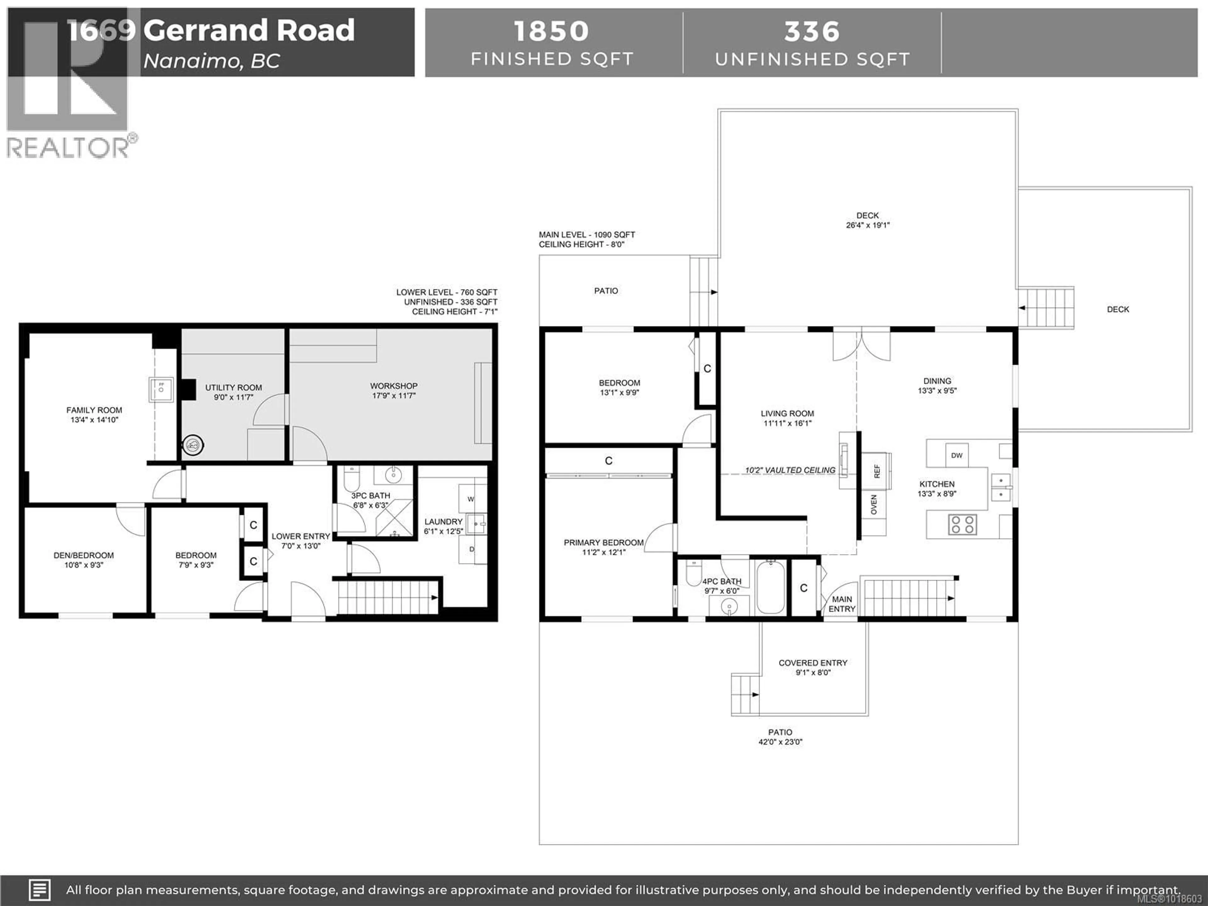Floor plan for 1669 GERRAND ROAD, Nanaimo British Columbia V9X1W1