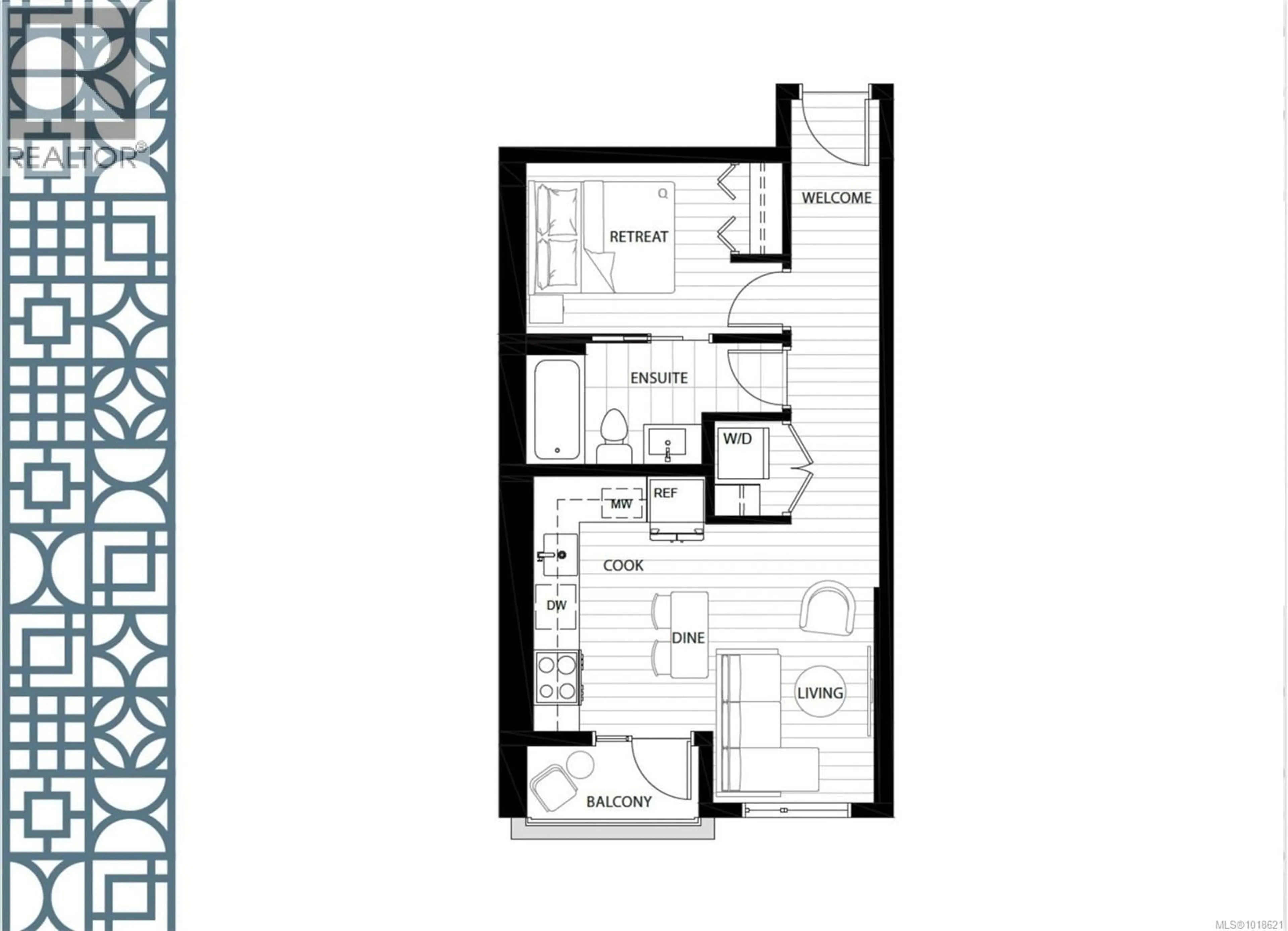 Floor plan for 302 - 511 RITHET STREET, Victoria British Columbia V8V1E4