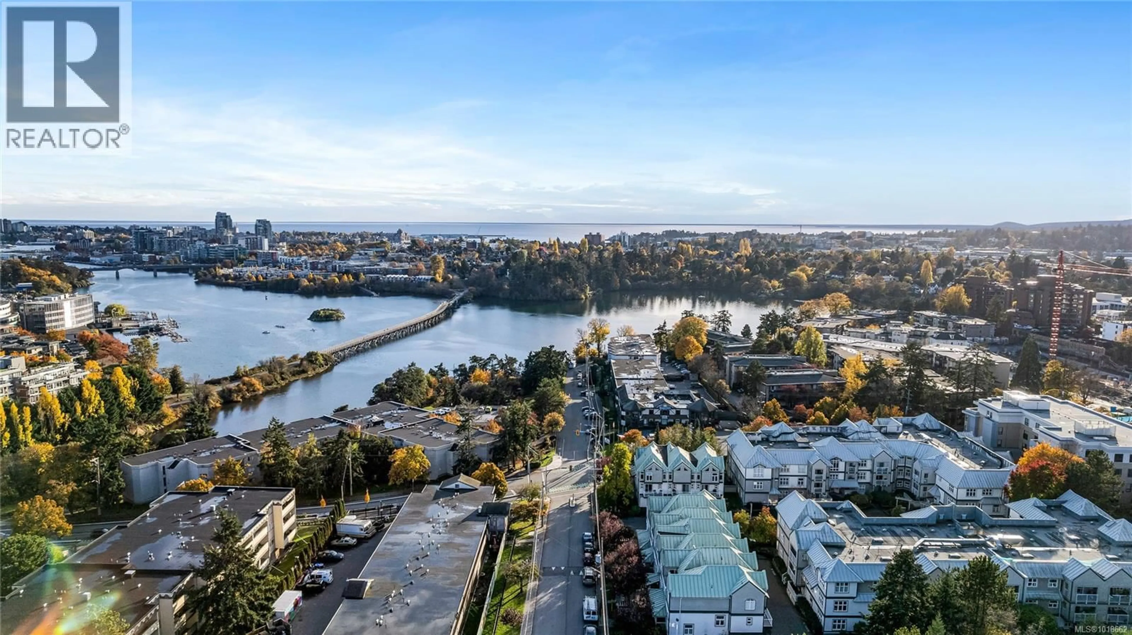 A pic from outside/outdoor area/front of a property/back of a property/a pic from drone, water/lake/river/ocean view for 111 - 3010 WASHINGTON AVENUE, Victoria British Columbia V9A1P6