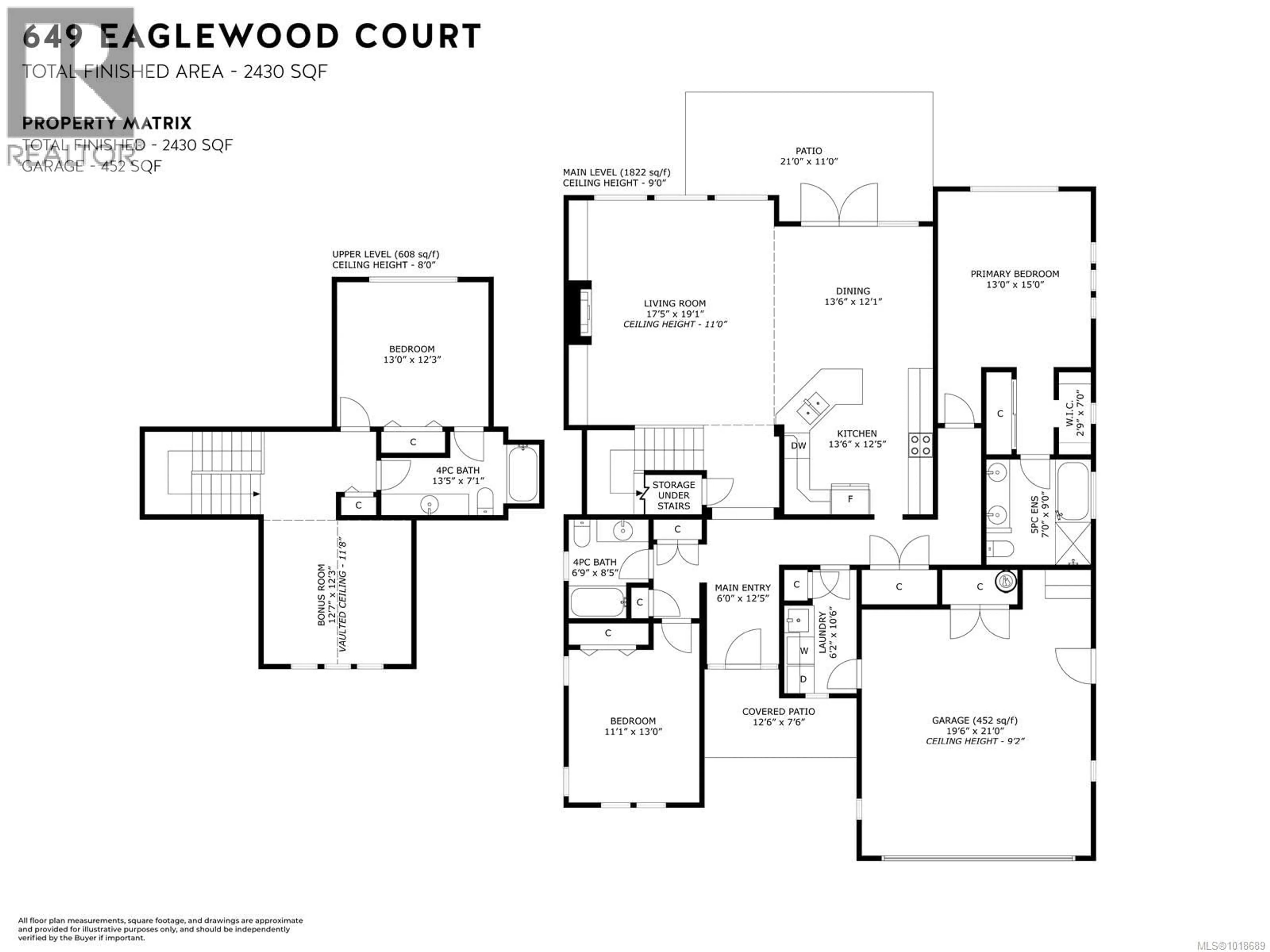 Floor plan for 649 EAGLEWOOD COURT, Qualicum Beach British Columbia V9K0A3
