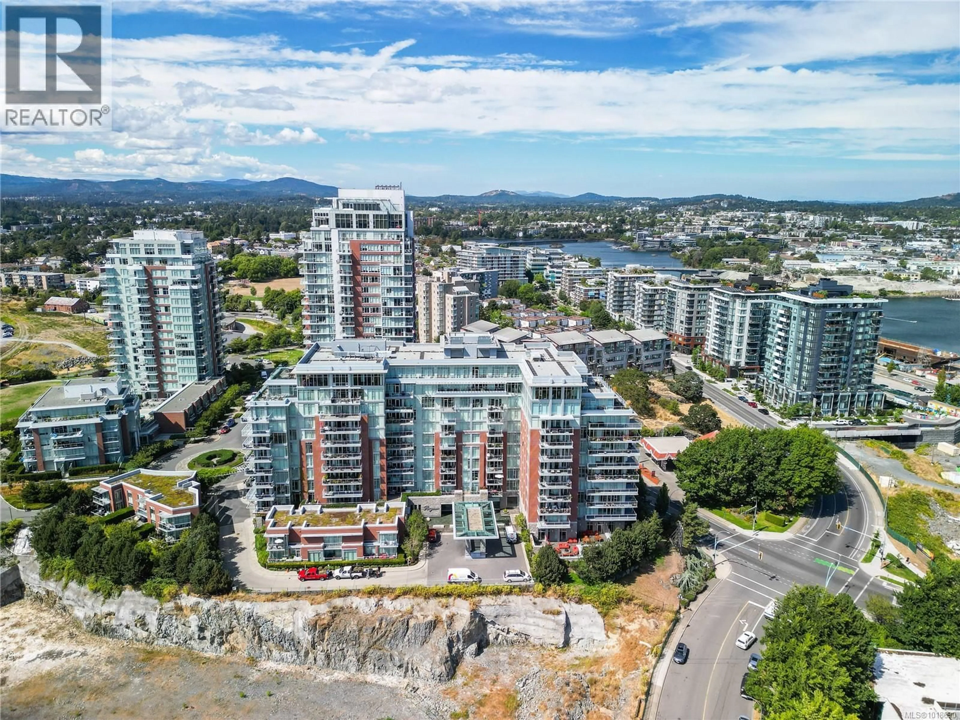 A pic from outside/outdoor area/front of a property/back of a property/a pic from drone, city buildings view from balcony for 205 - 100 SAGHALIE ROAD, Victoria British Columbia V9A0A1
