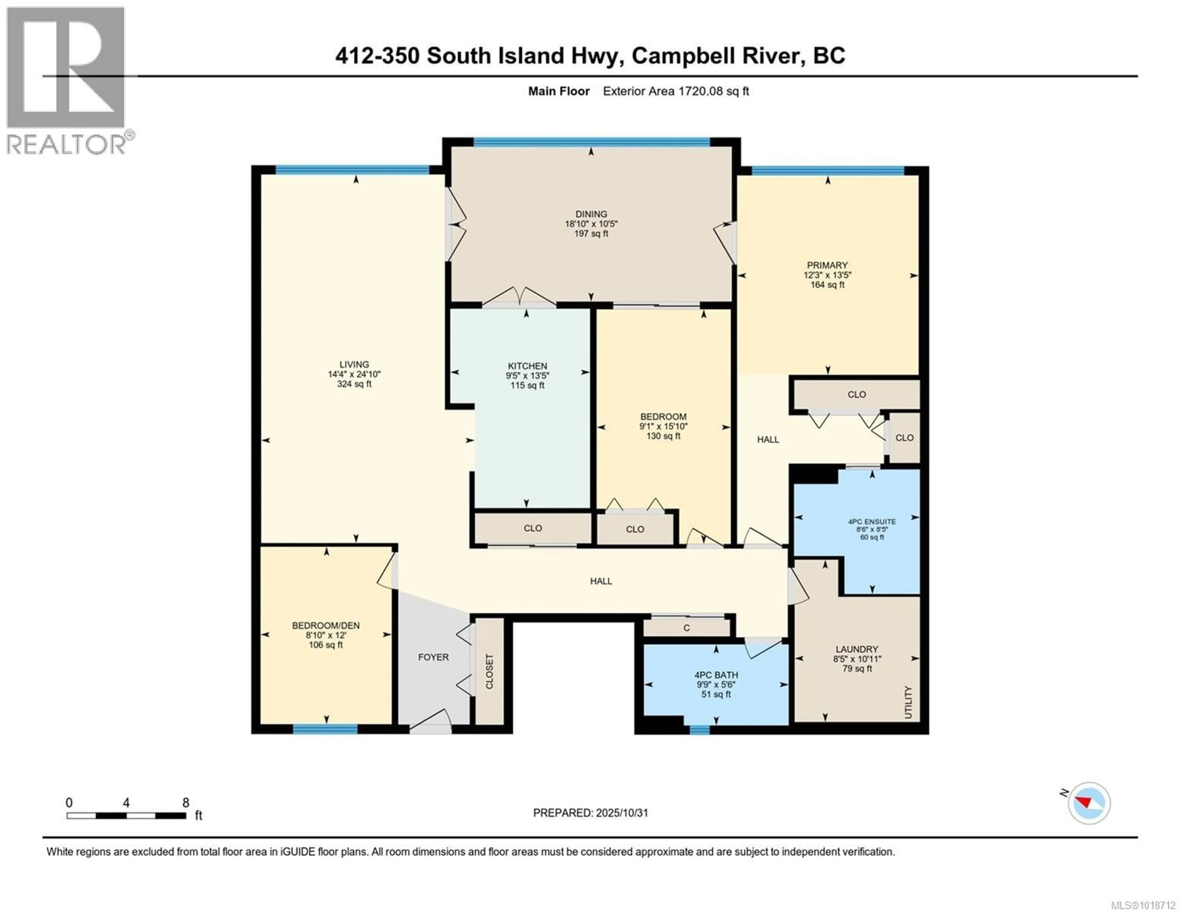 Floor plan for 412 - 350 SOUTH ISLAND HIGHWAY, Campbell River British Columbia V9W1A5