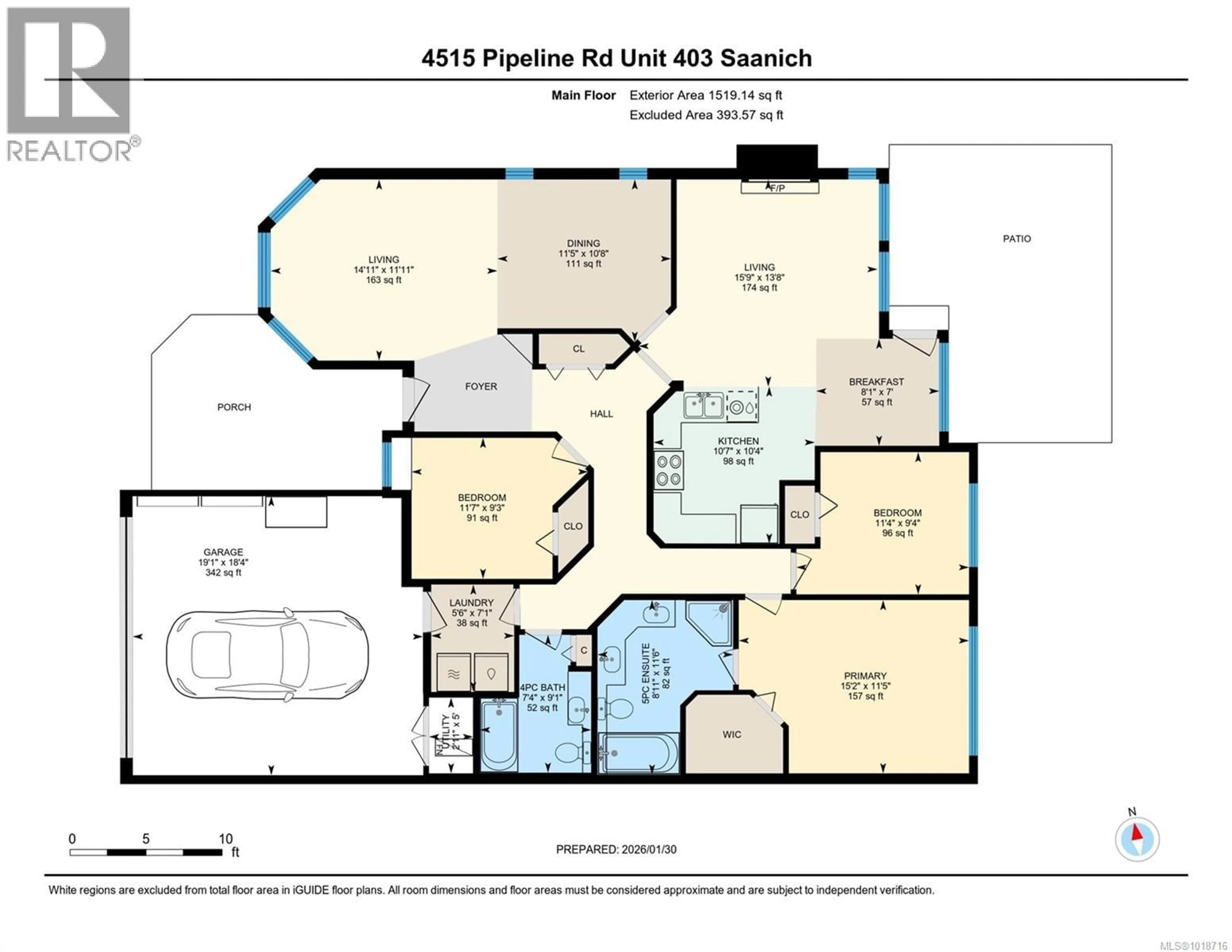 Floor plan for 403 - 4515 PIPELINE ROAD, Saanich British Columbia V8Z5M3